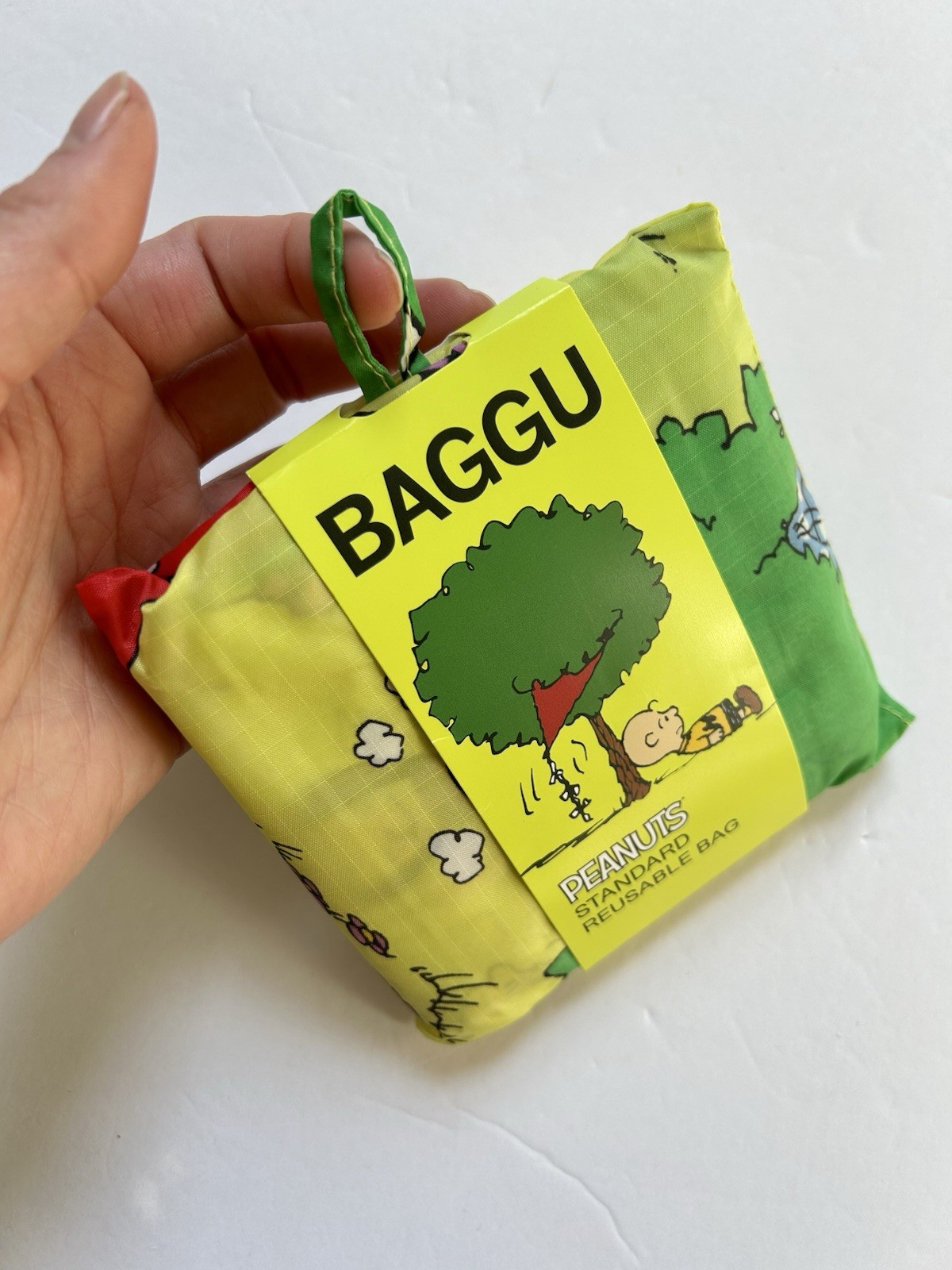 NEW! Baggu x Peanuts STANDARD BAG in “Kite Eating Tree” Ltd. Ed. SOLD OUT/RARE!