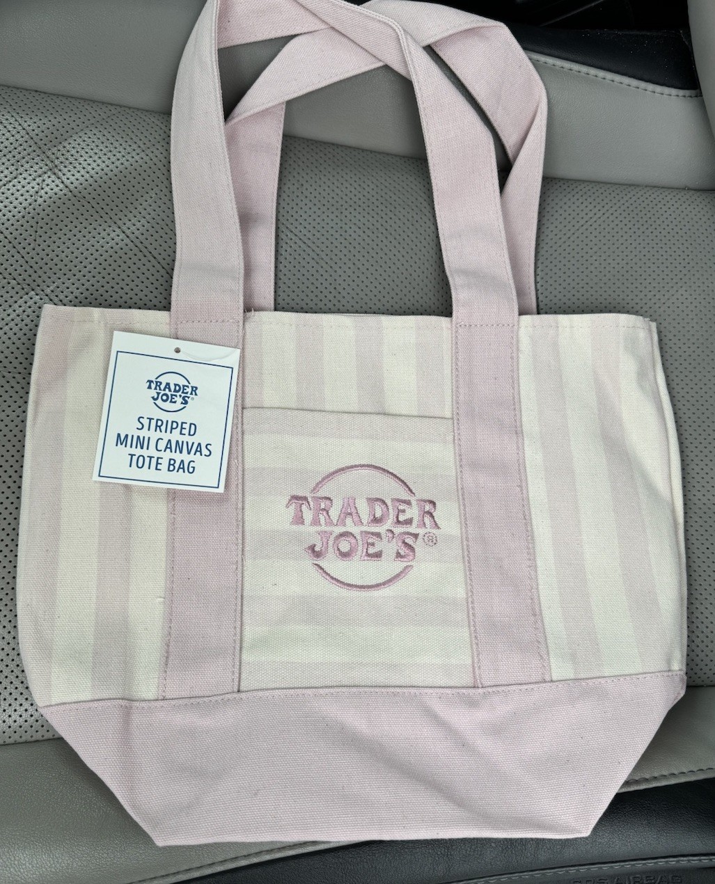 Trader Joe’s LAVENDER PURPLE Canvas Mini Shopping Bag Limited Tote New SHIPS NOW