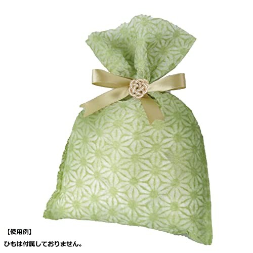 Sanke.com Kochi Washi Japanese Pattern Bags Hemp Leaf and Matcha Design 5 Bags