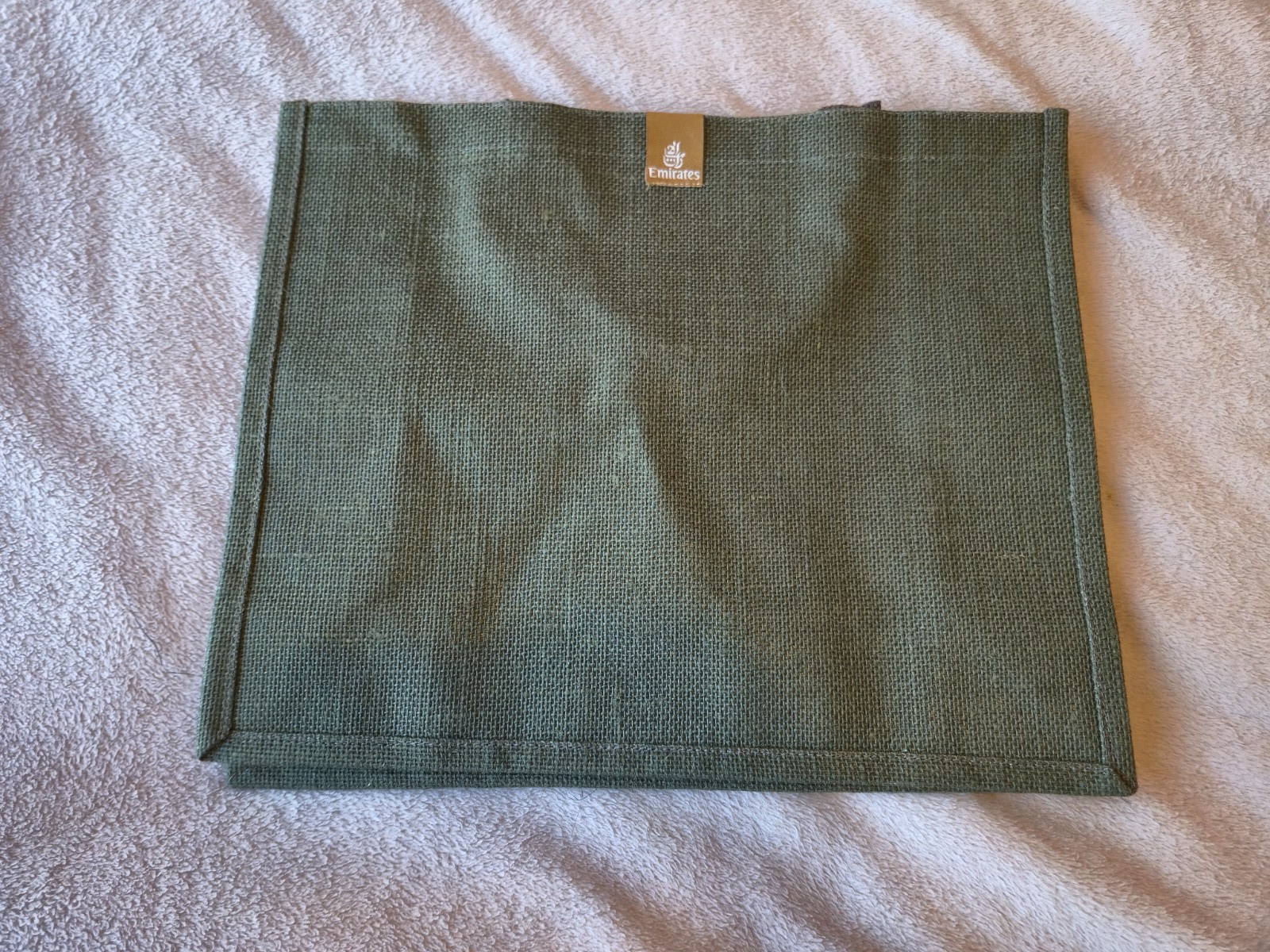 NEW – Emirates First Class Dark Grey Canvas Tote / Shopping Bag 16”x12.5”x6.5”