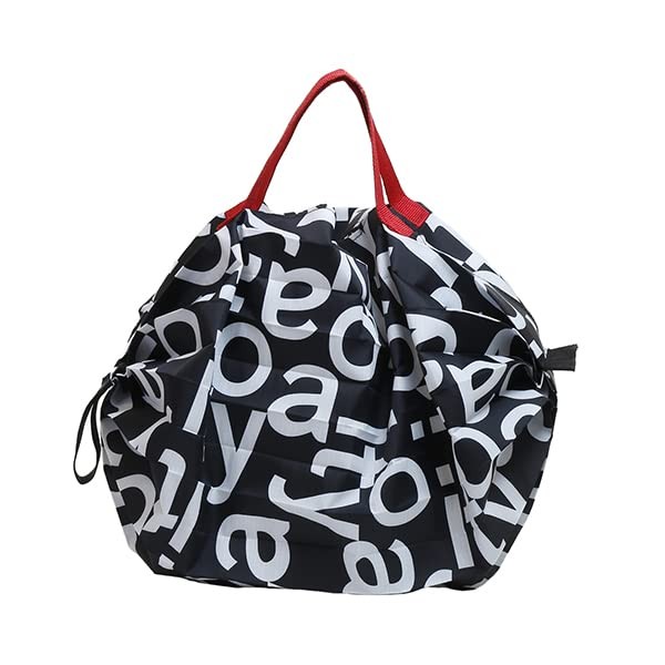 Shupatto Compact Bag S Black White Design Lightweight Reusable