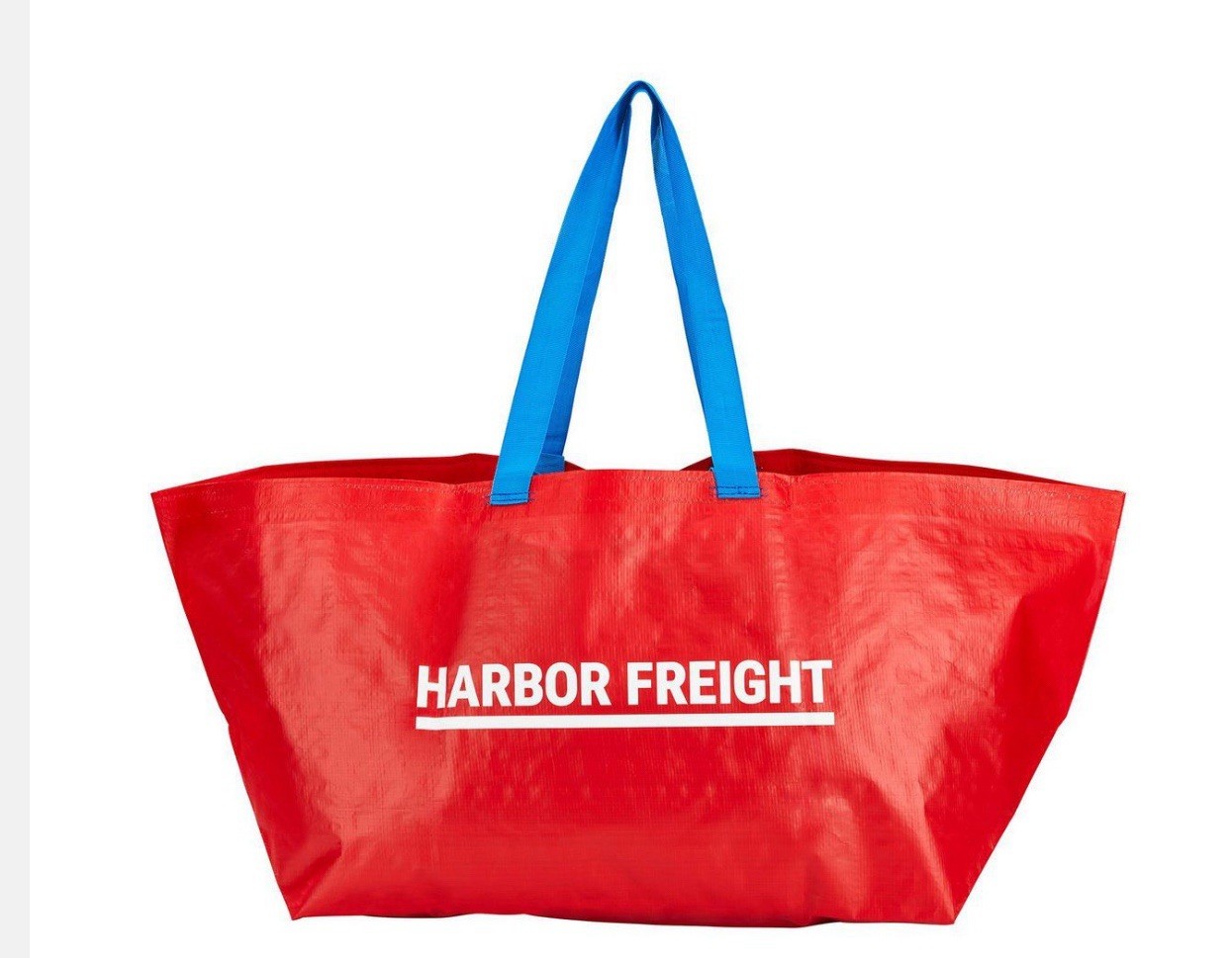 2-PACK – Harbor Freight Shopping Bag LARGE, Red, 21 ¾x14x13 ¾ “/19 gallon, 55 lb