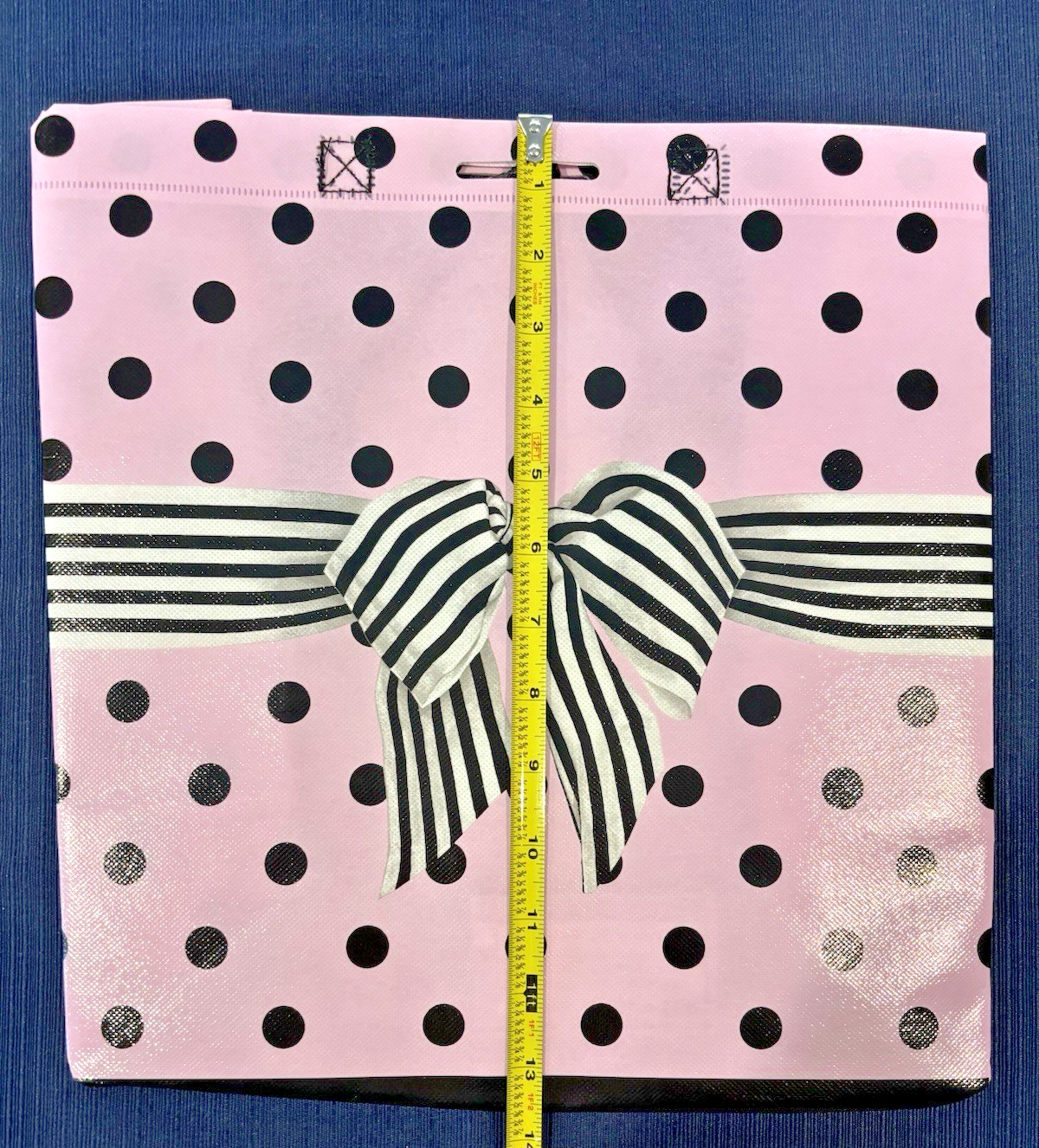 New Patty Reed Insta Totes Happy Sack Reusable Large Shopping Bag Black Tie Pink