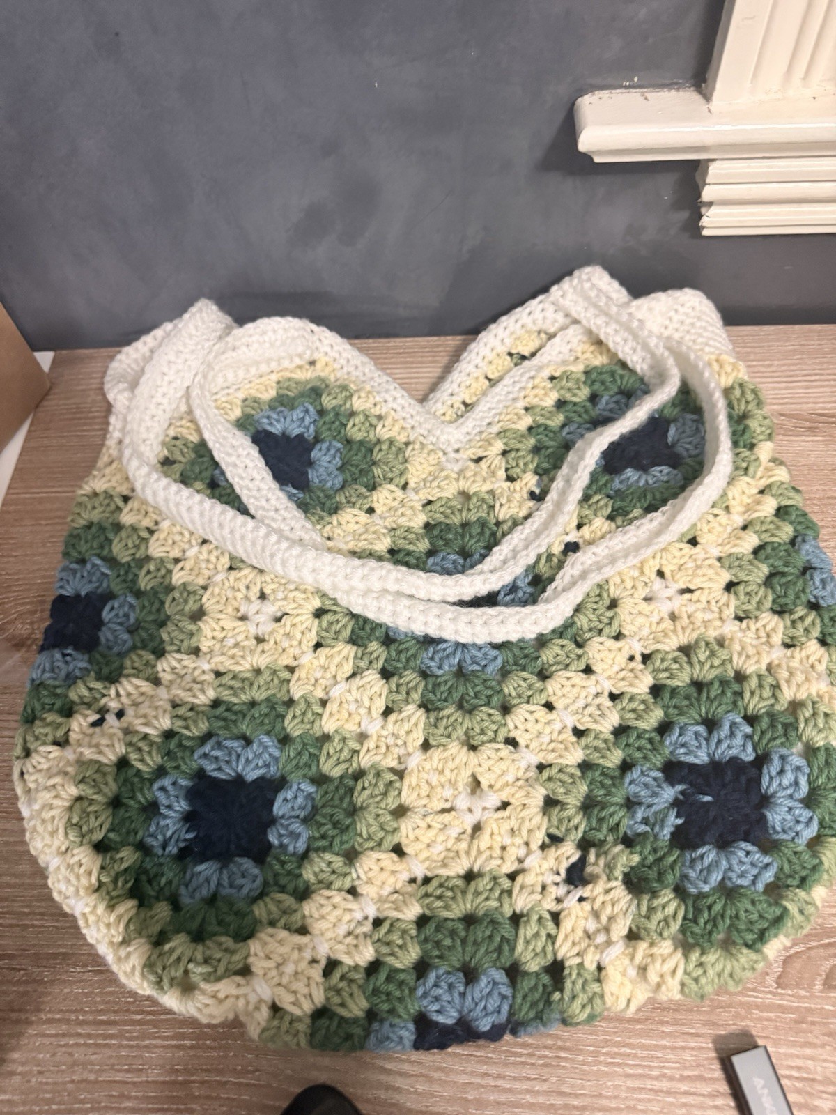Handmade Crocheted Shopping Bag Multicolor Large 11x8x20 Polyester for all 6