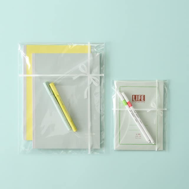 HEADS CLA-TO2 OPP Bags Made in Japan 15 x 23 + 3 cm Tape Small Clear 50 Bags