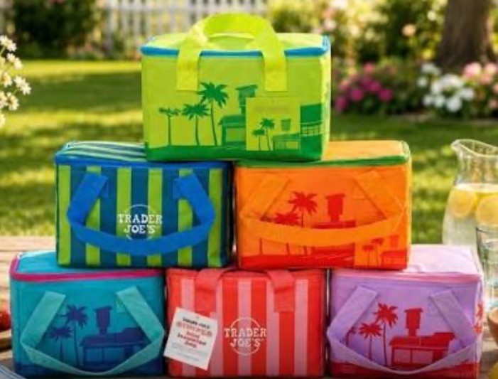 6 Trader Joe’s Mini Insulated Bags Totes New Summer Fun Colors SHIP SAME DAY New