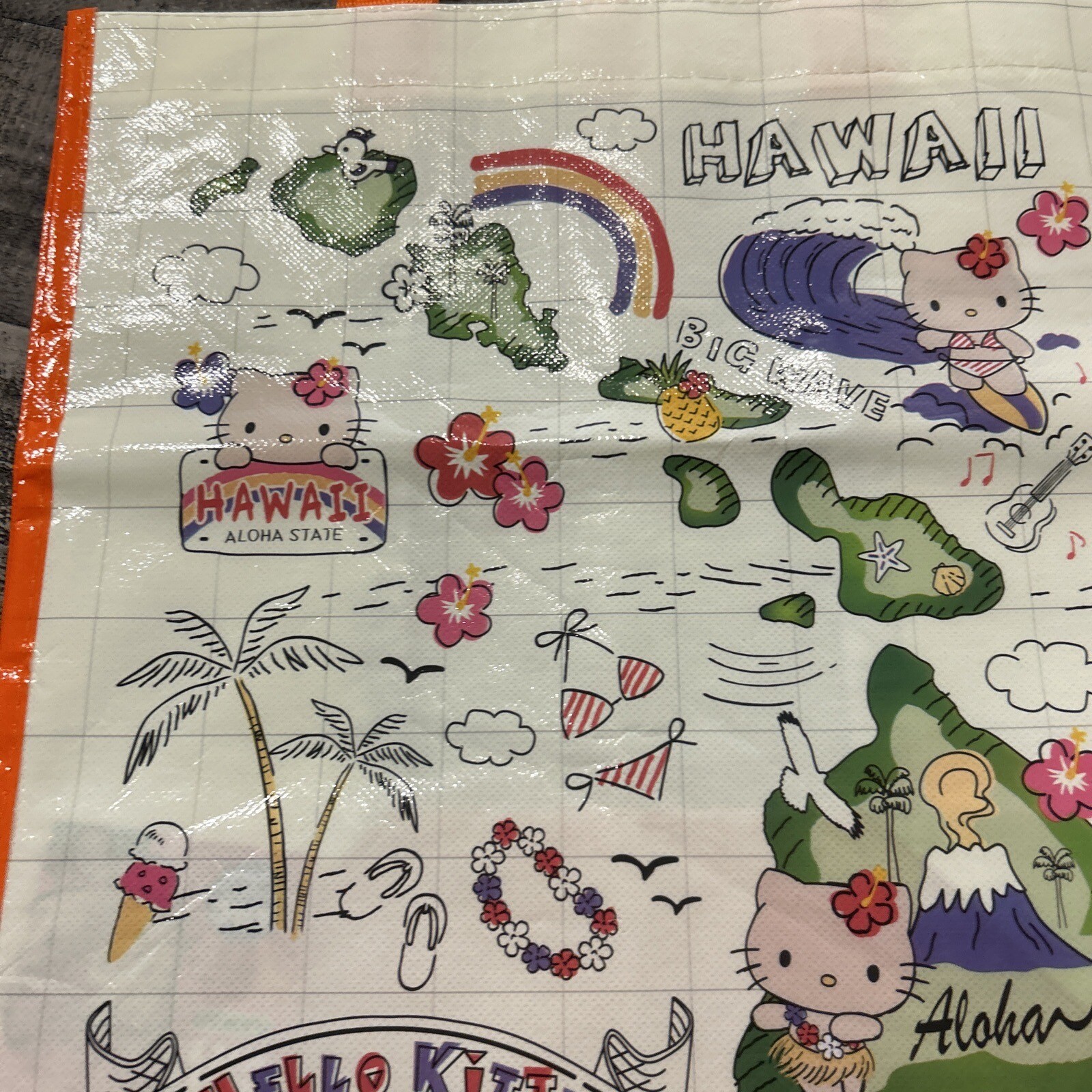 New Hello Kitty Island Chain HAWAII SHOPPING BAG ABC STORES