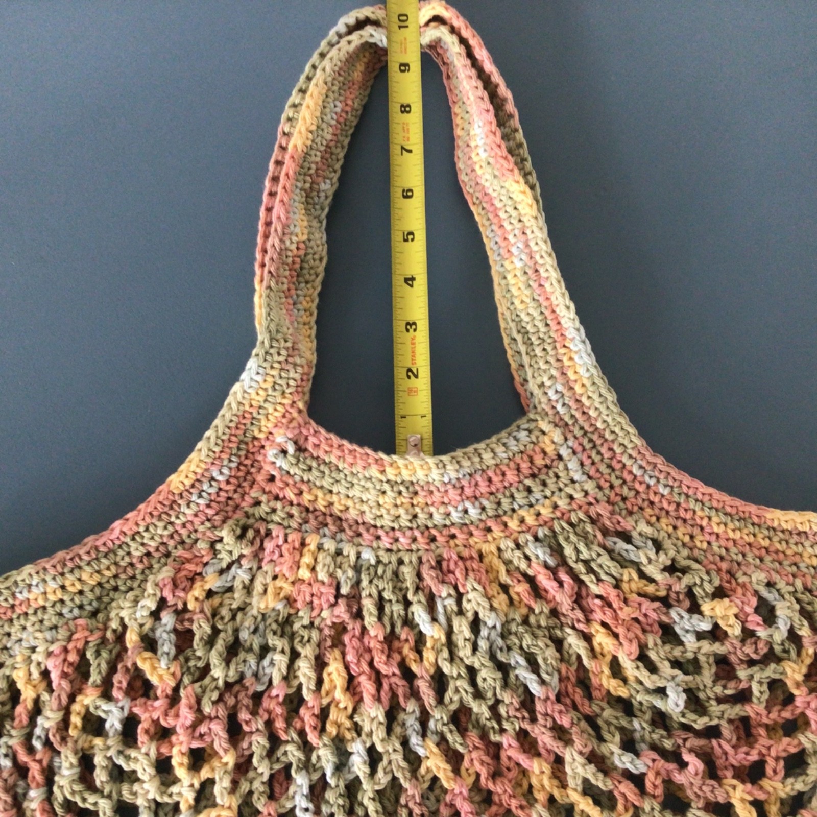 Handmade Crochet French Market Mesh Grocery Bag 100% Cotton Eco gift