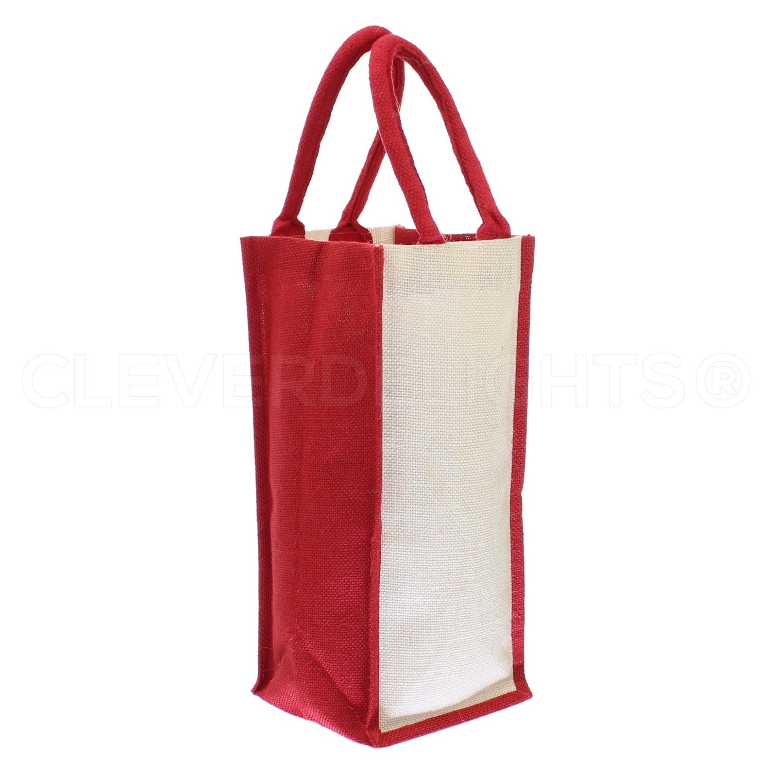 4Bottle Jute Burlap Wine Totes 14x6x6 Inch Sturdy Cotton Handles Bags