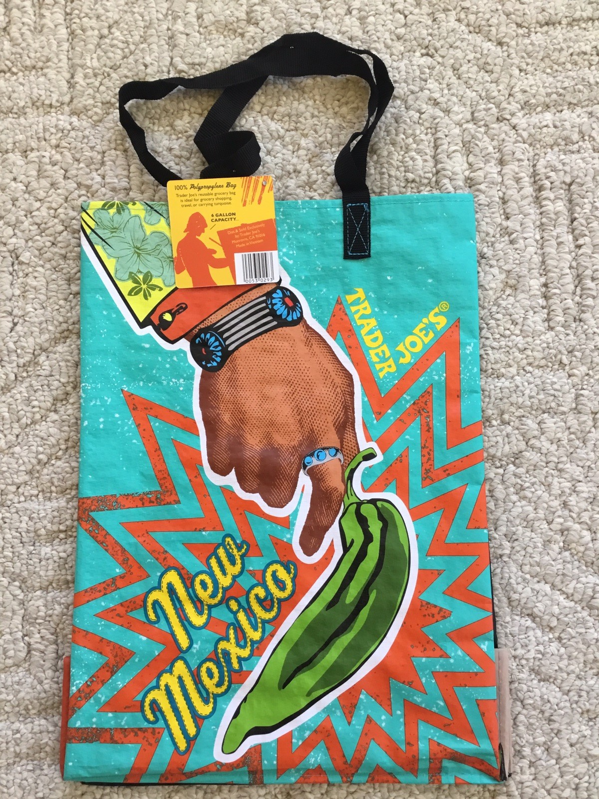 NWT Trader Joe’s New Mexico Zia Souvenir Bag Reusable Shopping Grocery Tote Bag