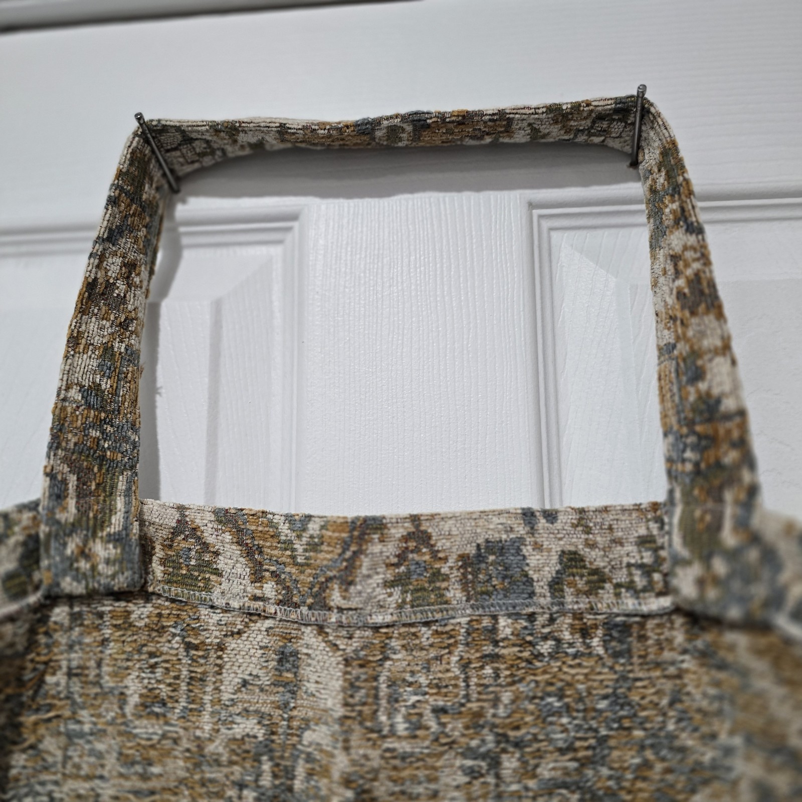 All-Over Pattern Foldable Fabric Reusable Shopping Bag Large Beige Brown Blue
