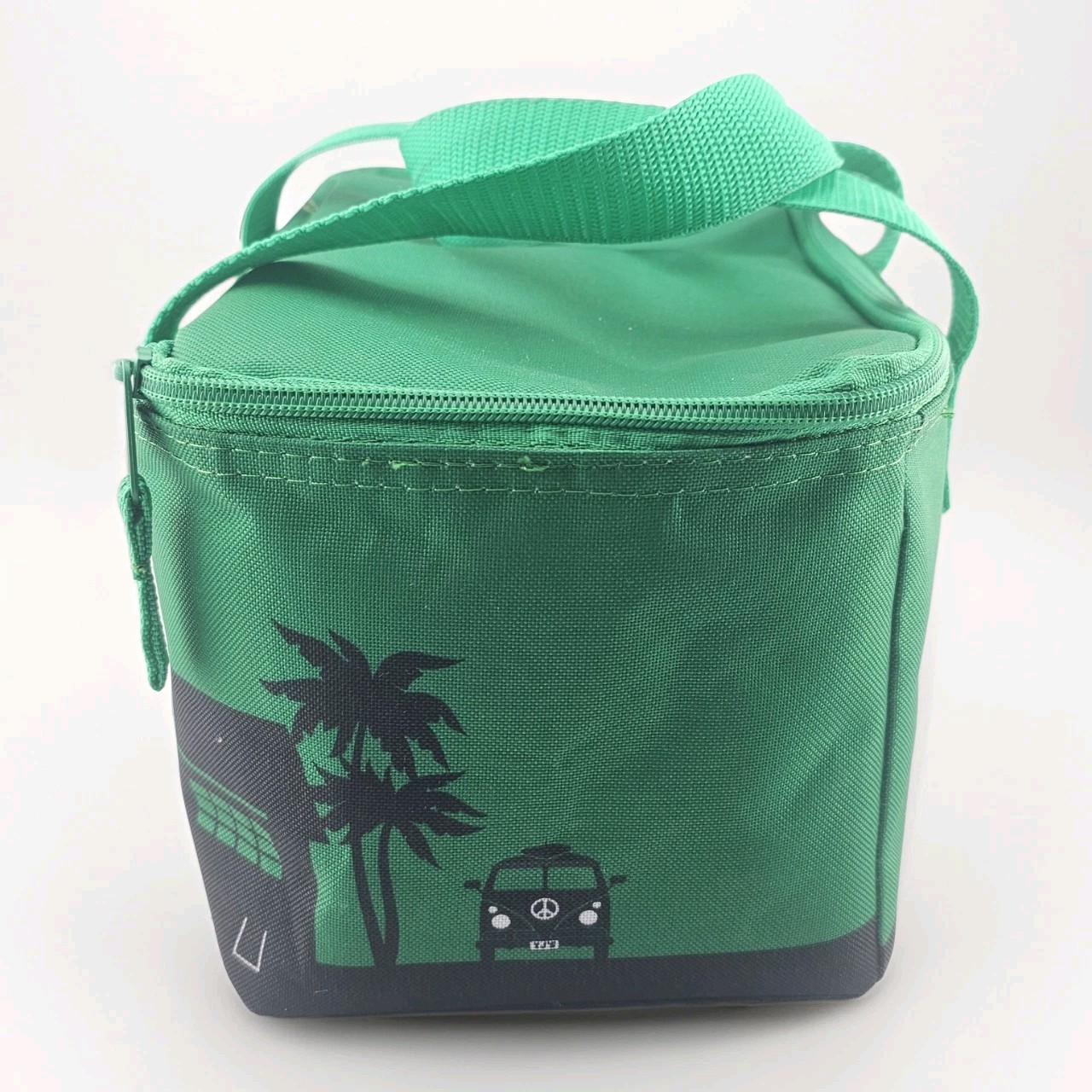 Trader Joes Mini Tote Insulated Lunch Box Bag Teal Blue/Green Cooler