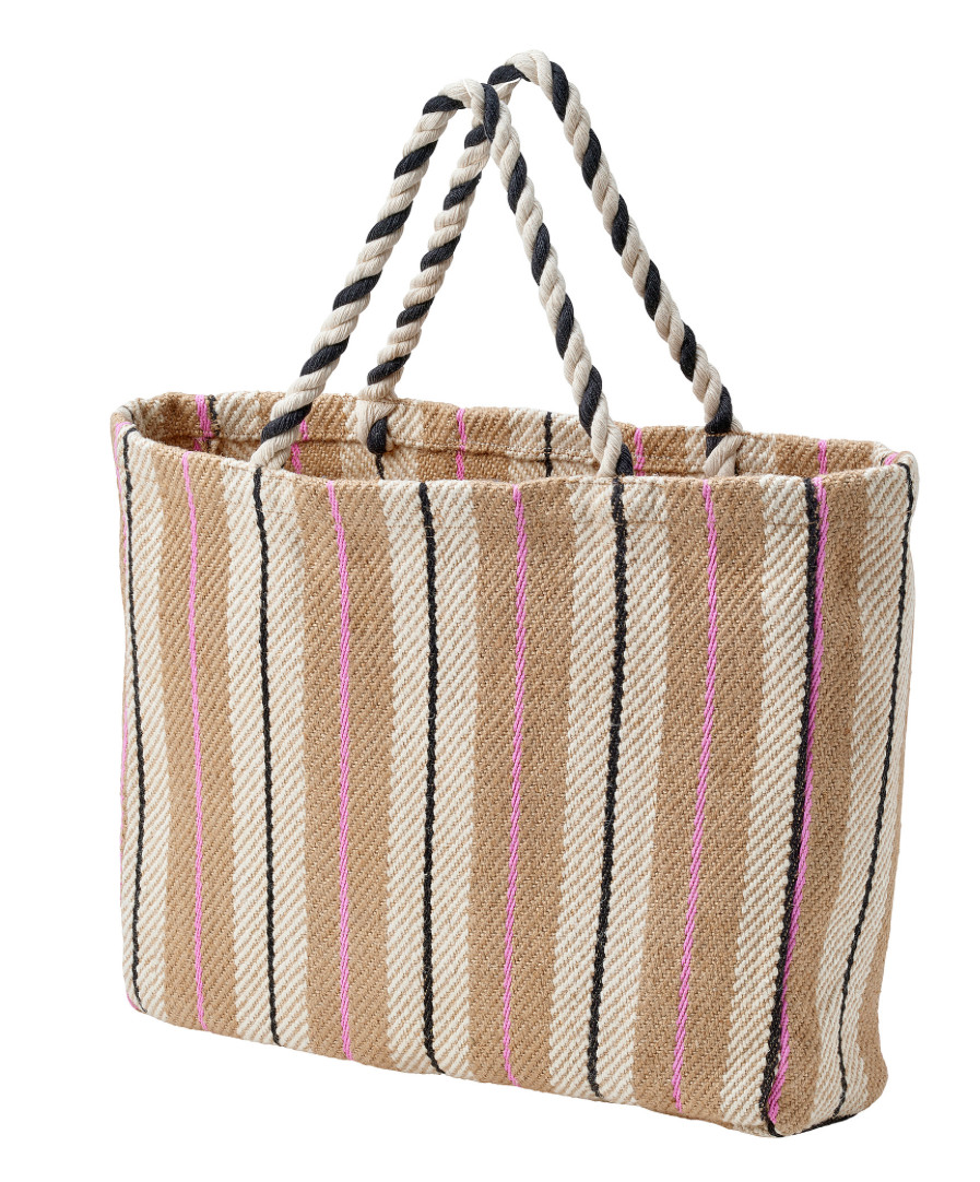 IKEA MAVINN Bag, Bandmade Striped Natural, MÄVINN , 805.750.51, 101oz Brand NEW