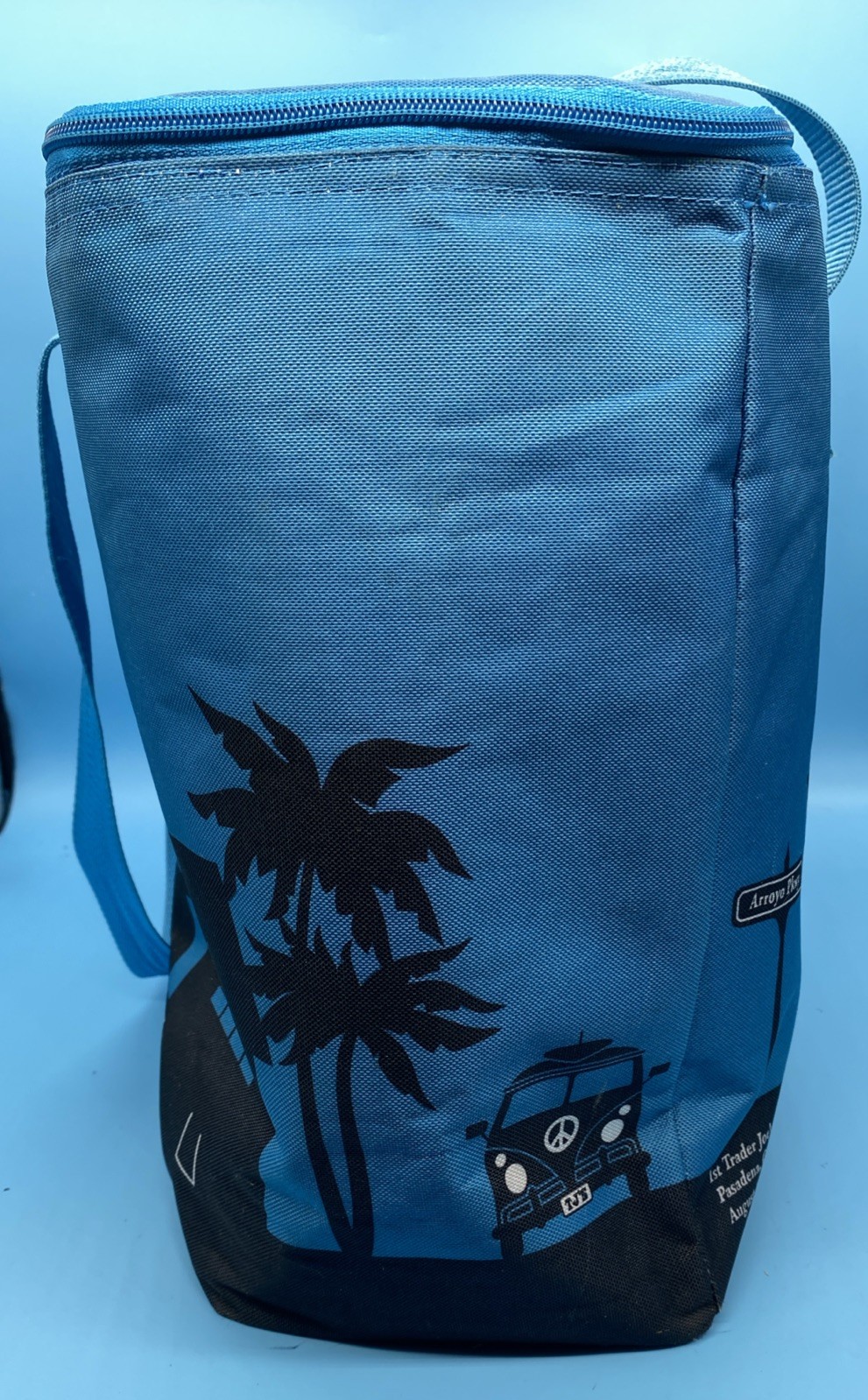 1st Trader Joe’s Store Insulated Cooler Tote Bag Blue Zip Grocery Pasadena 1967