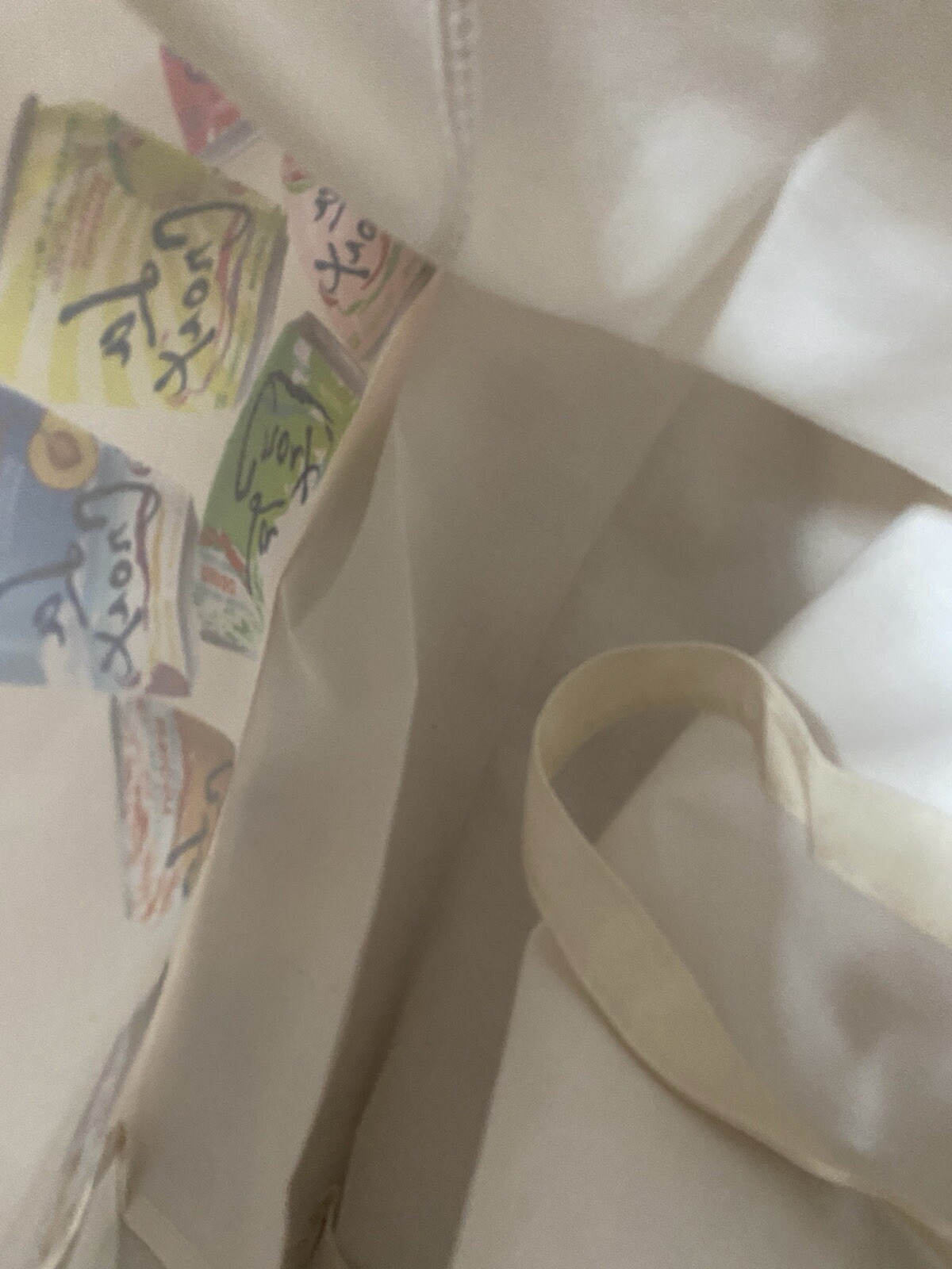 LaCroix Tote Bag Market Medium Reusable Beige Tote Bag