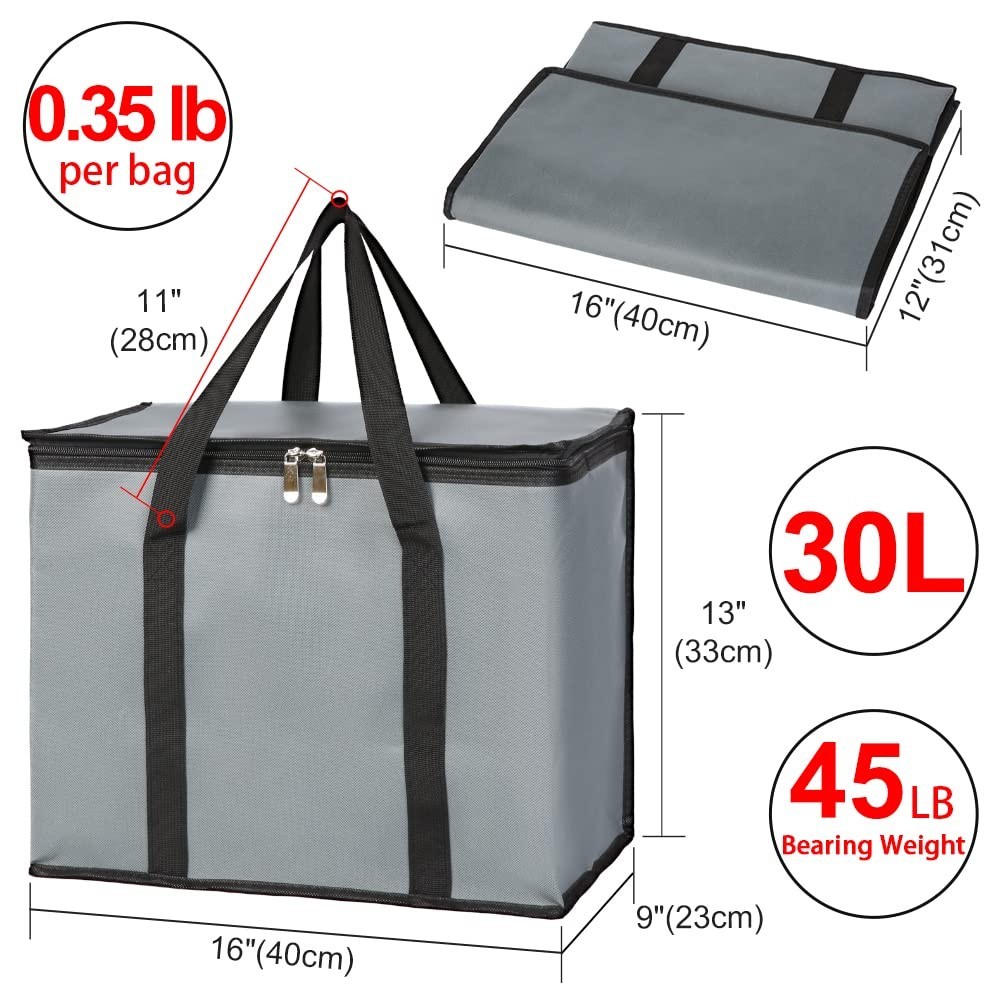 Collapsible Insulated Cooler Bag – 30L Capacity for Catering & Delivery