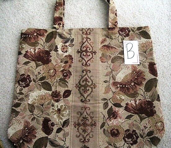 Floral Tapestry Tote Sturdy Vintage-Inspired Handmade Shopping Bag – NEW!