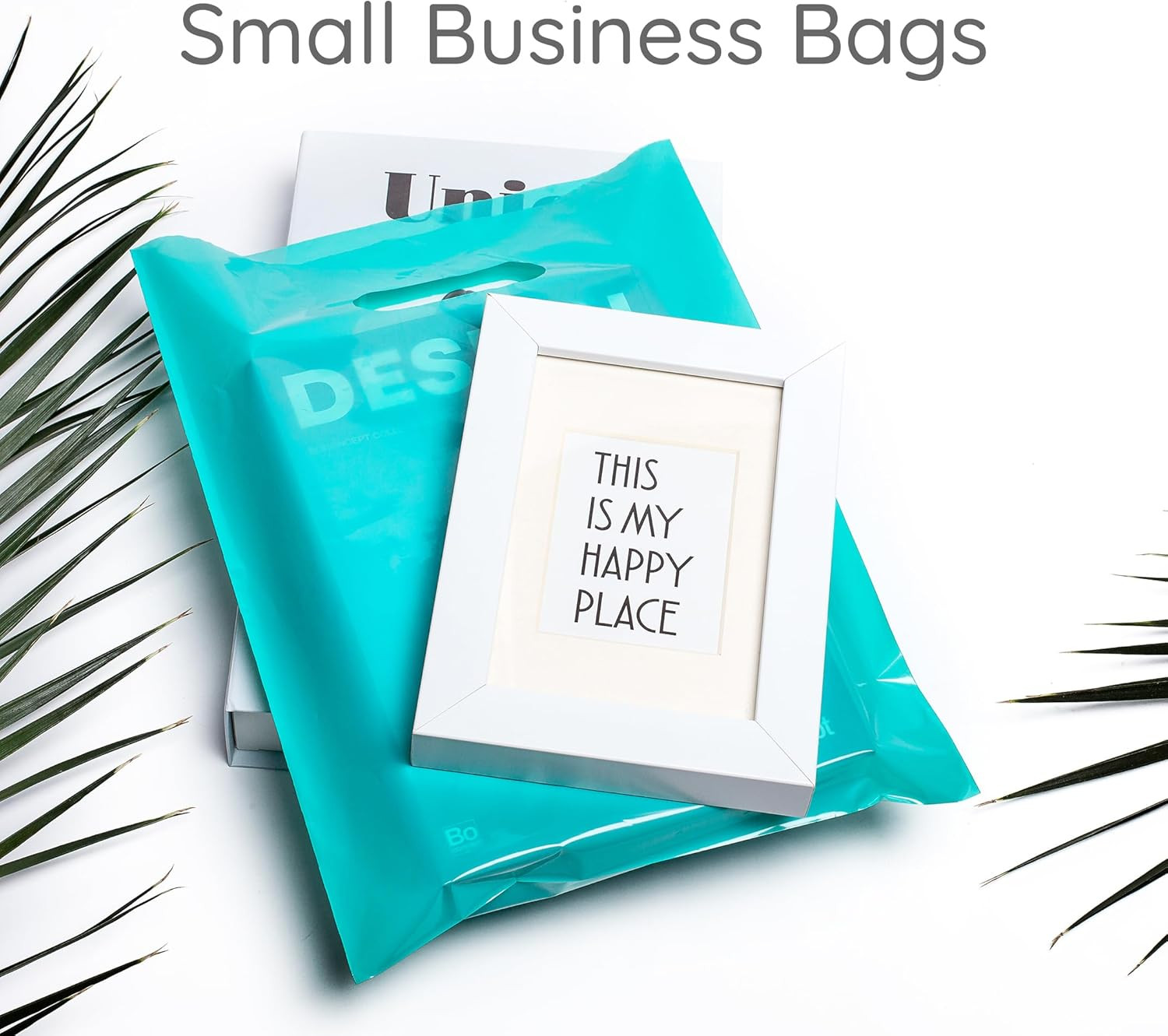 Merchandise Bags 200 Teal & Purple 9″x12″ Bags 1.5Mil Thick Glossy With Handles