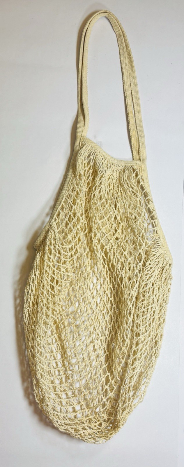 Vintage LRG Fish Net French Market Beach Expansion Bag Woven Large Boho Earthy