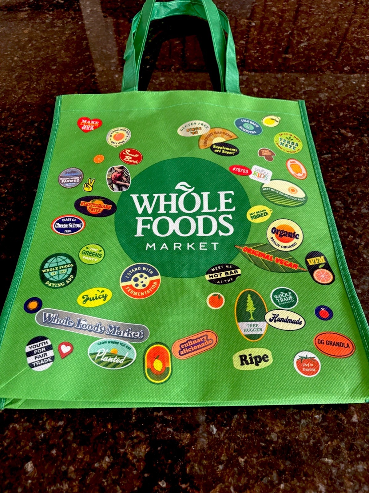 RARE Whole Foods Sticker reusable tote 1 Bag