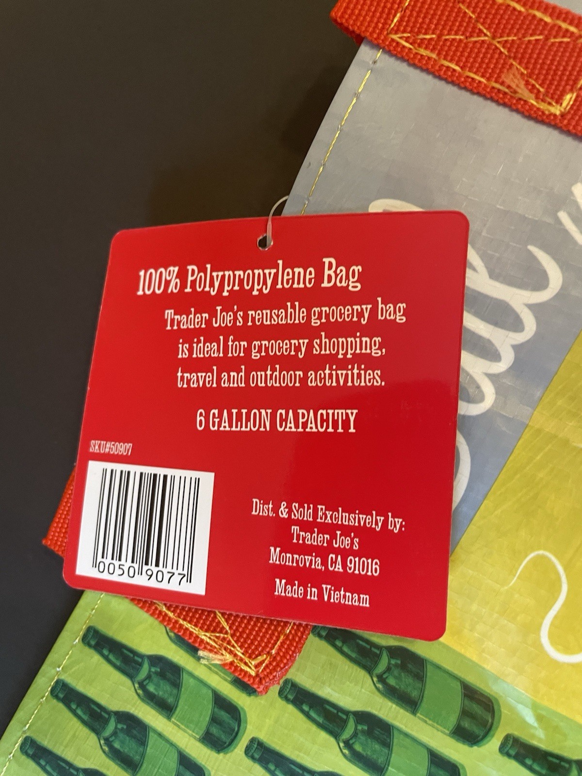 NWT Trader Joe’s Reusable Regional Grocery Tote Bag Sack Wisconsin WI
