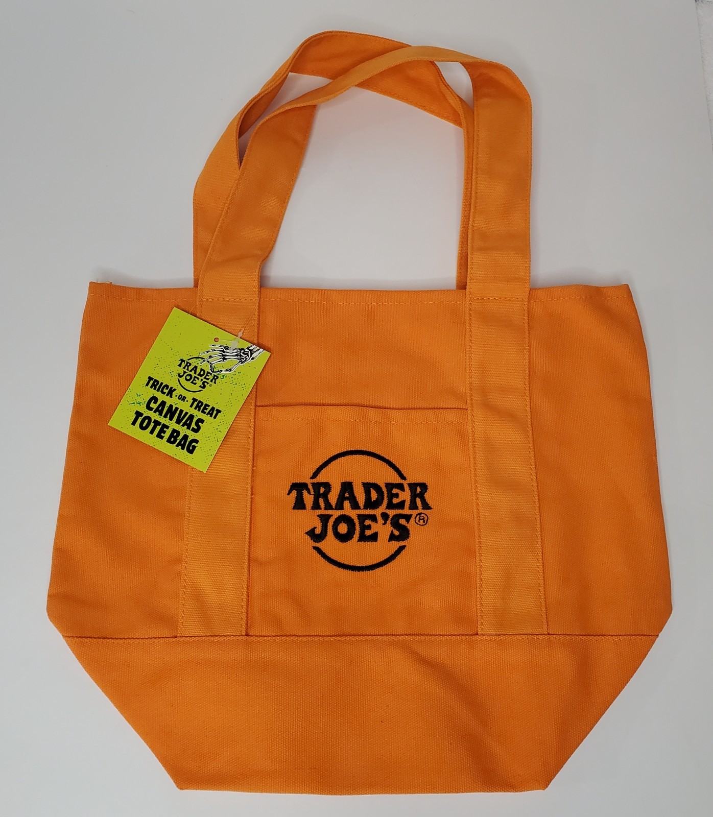2025 Trader Joe’s Halloween Mini Tote Bag 🎃 Orange Limited Edition