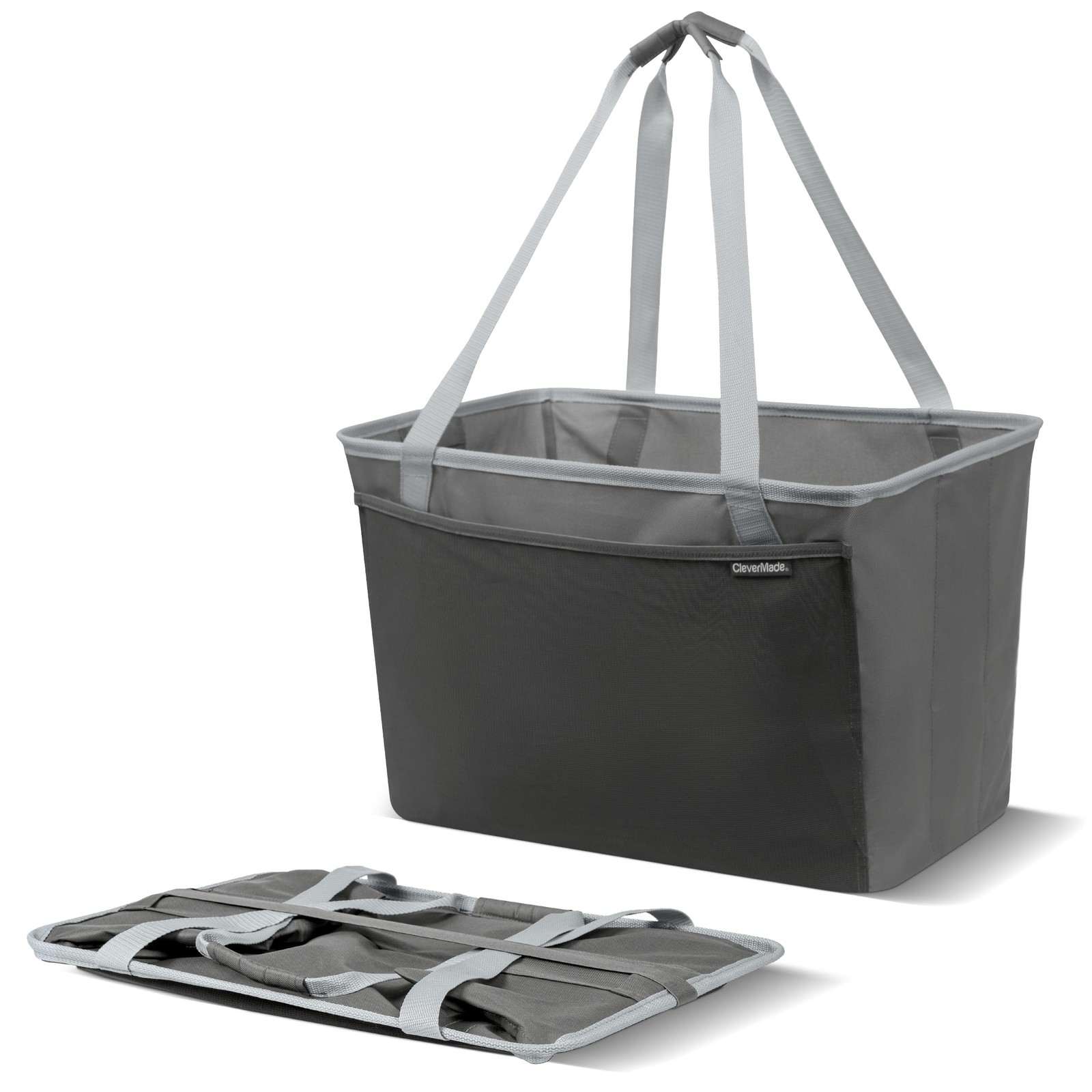 EcoBasket Collapsible Reusable Grocery Tote Basket Foldable Shopping Bag