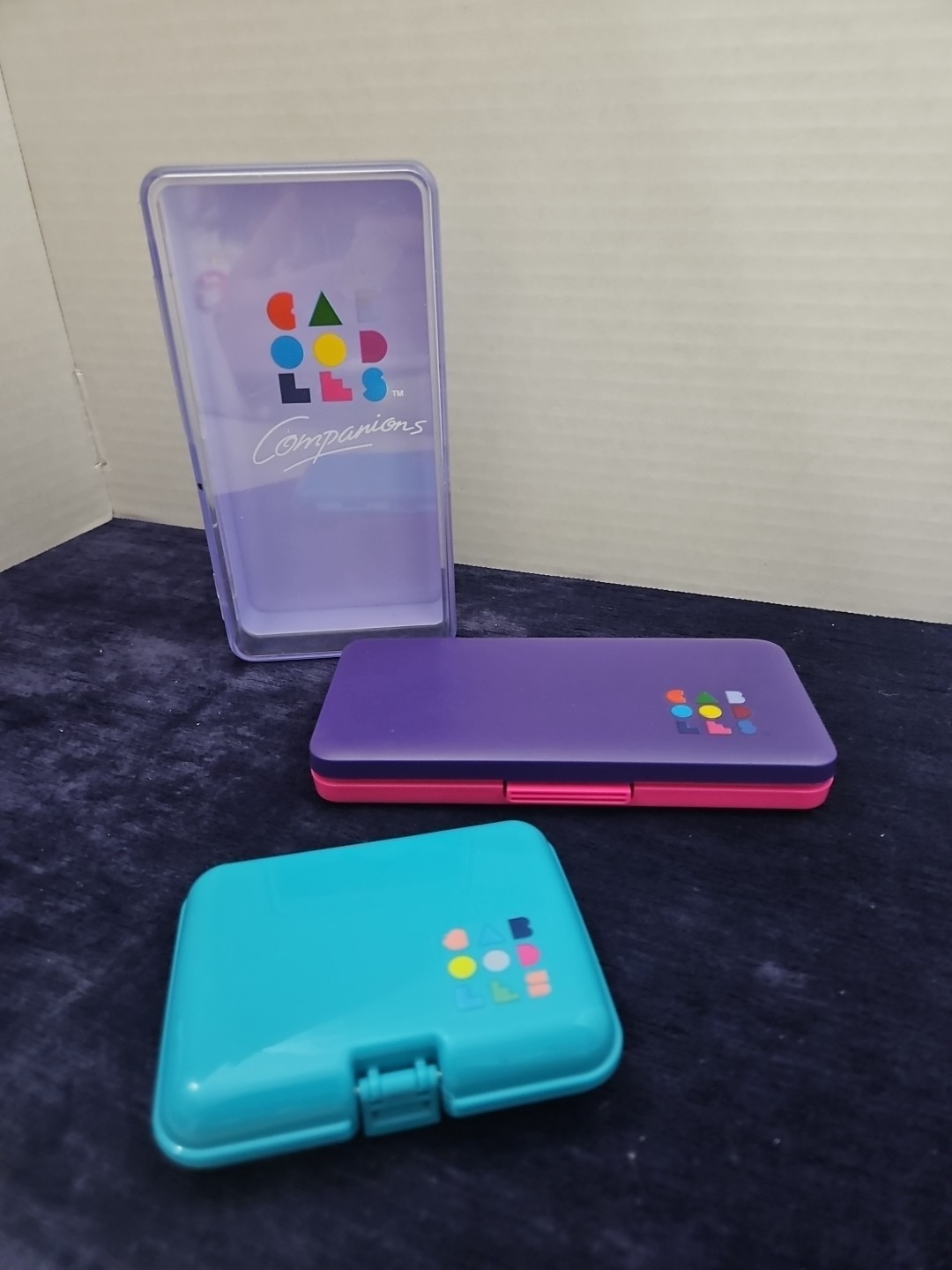 Caboodles Care Pack Companions, Travel Small, 3 Pc, Purple, Snap Shut
