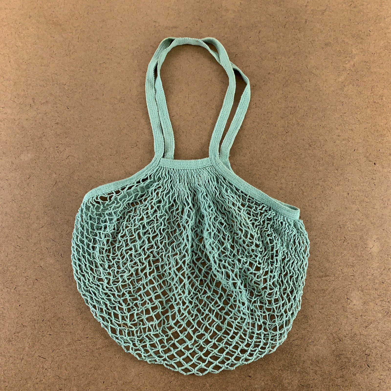ECOBAGS Green Organic Cotton Long Handle Classic String Market Bag New *Flaw