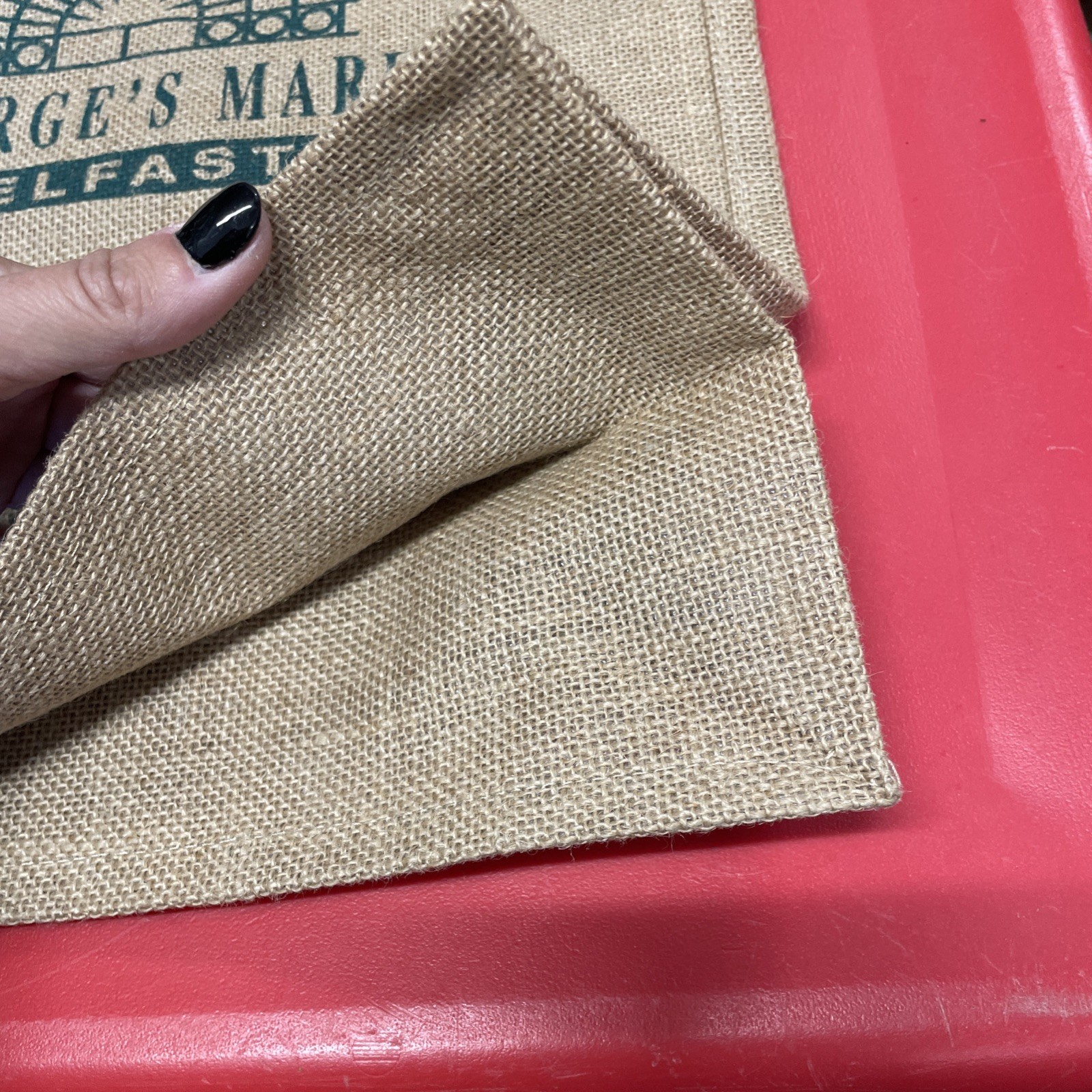 St. George’s Market Belfast, United Kingdom, Market Bag Jute Reusable Tote