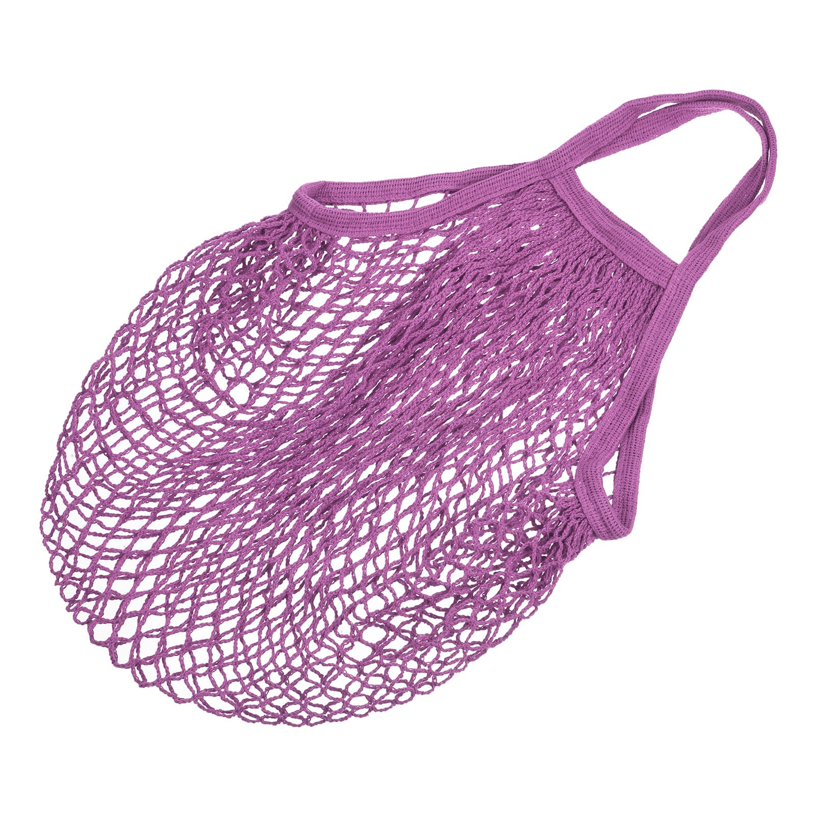 Cotton Mesh Bag 15×13.8″ Mesh Net String Grocery Bags Dark Purple