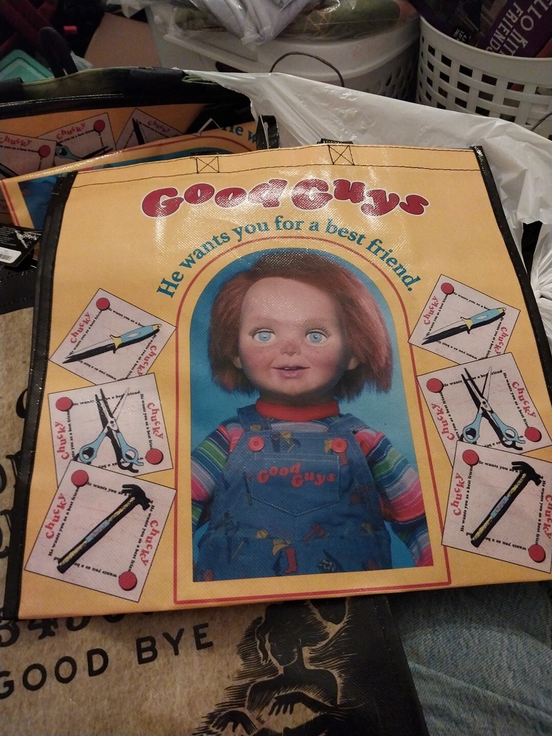 Spirit Halloween Chucky Reusable Tote Shopping Bag