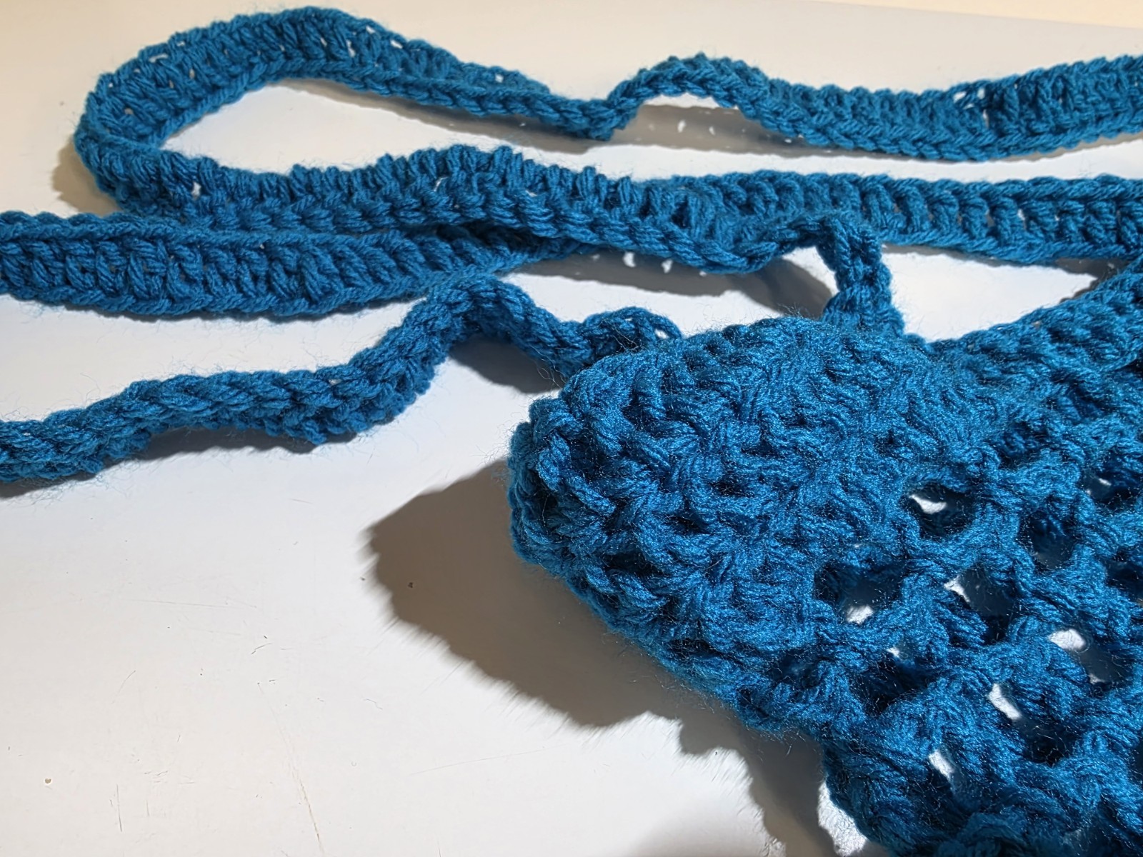 Market Reusable Tote Bag Hand Crocheted 100% Acrylic Made In USA