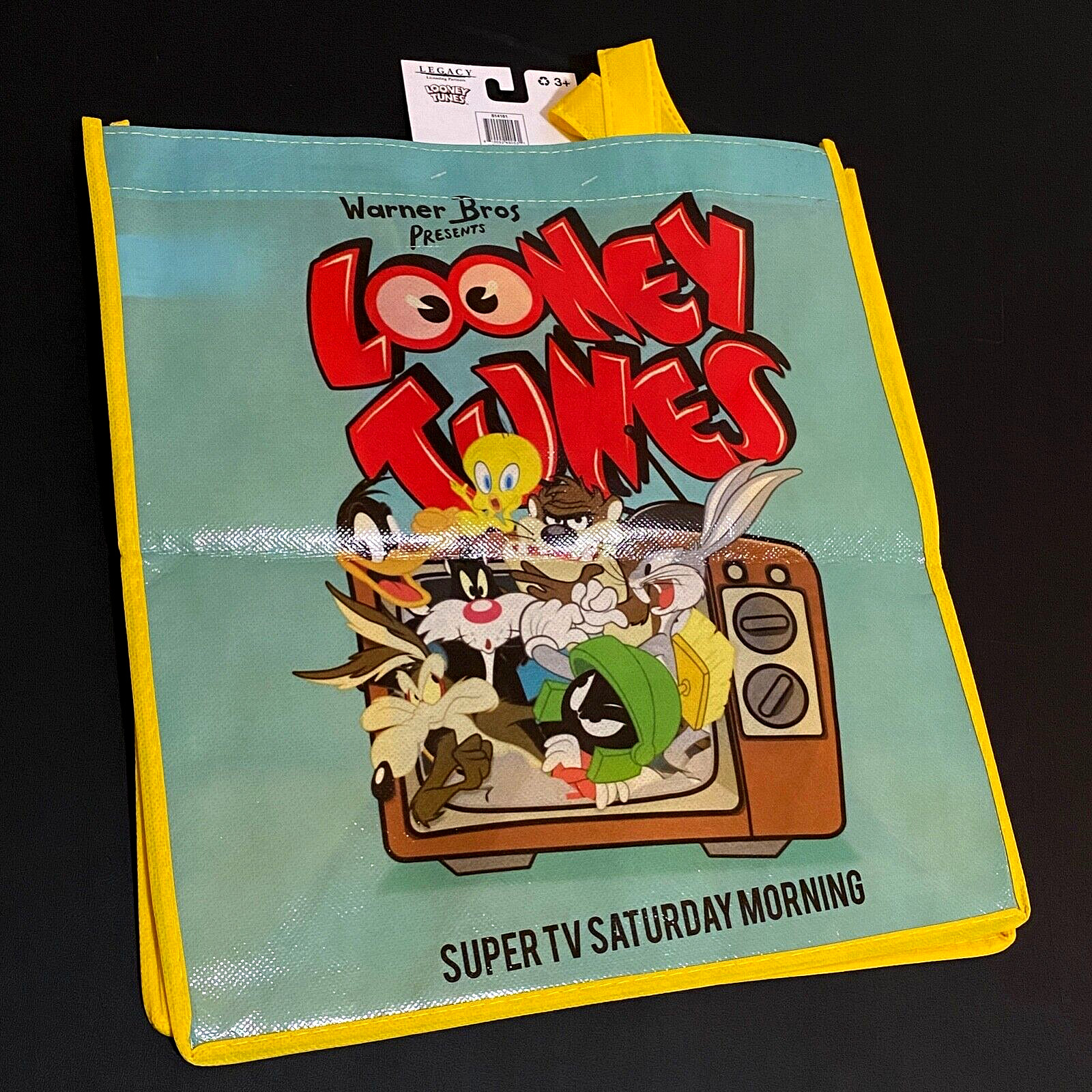 Looney Tunes Tote Bag Sack Warner Bros. Cartoons Bugs Tweety Shop WB Nostalgic z