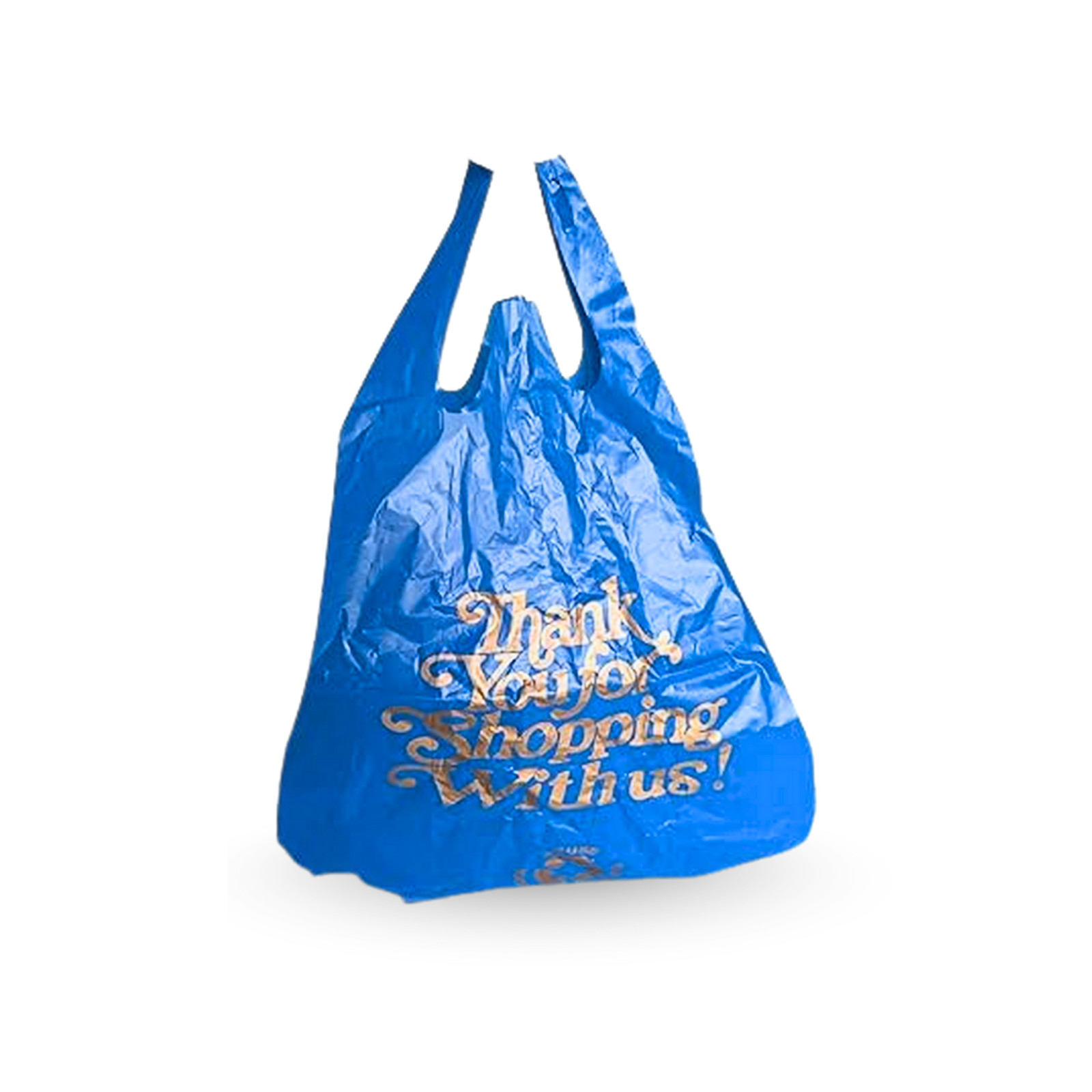 [600] Blue Plastic Shopping Bags 1/6 Large Grocery Retail Bags 12×6.5×22