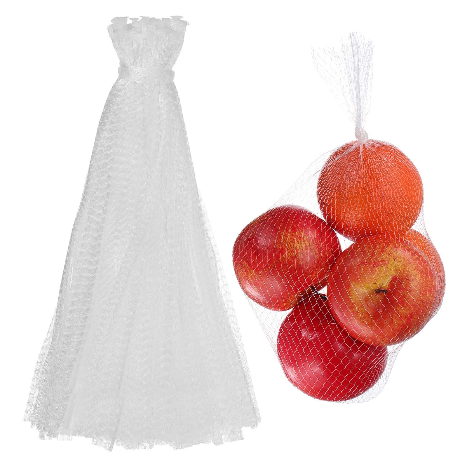 100Pcs Reusable Mesh Produce Bags 13.8 Inches Egg Hatching Bags White