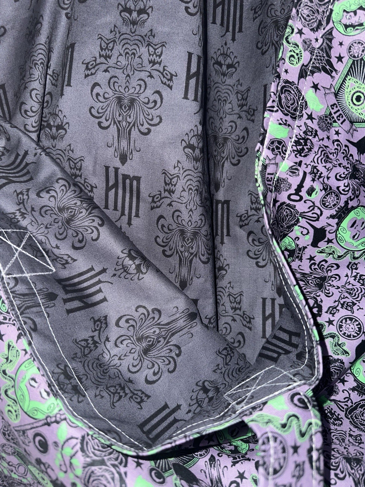 Disney’s Haunted Mansion Handmade Tote & Market Bag Washable Reversible Sturdy