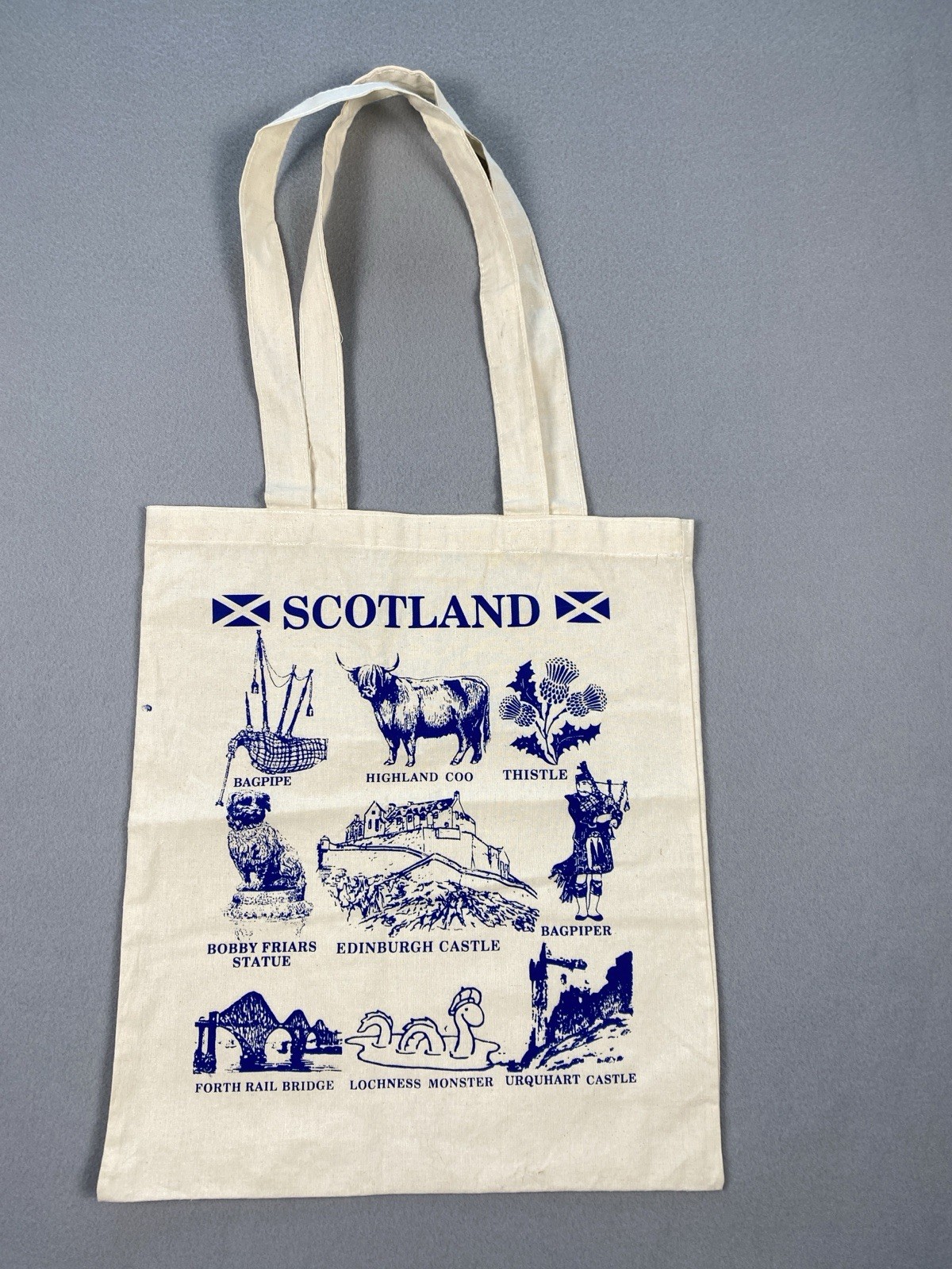 Scotland Reusable Bag Shopping Tote Bag Cotton Graphic Prints Landmarks