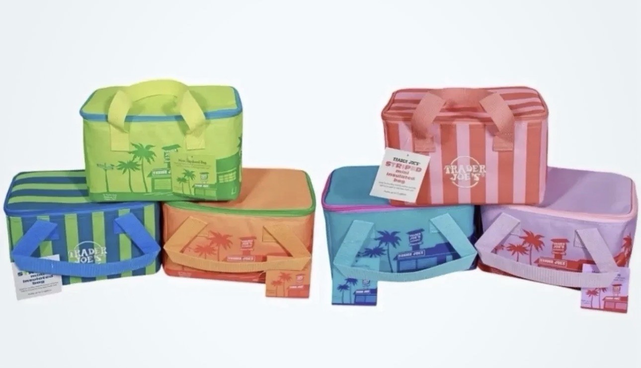 Trader Joe’s 2026 Mini Insulated Tote Bags Set of all 6 LIMITED-BNWT