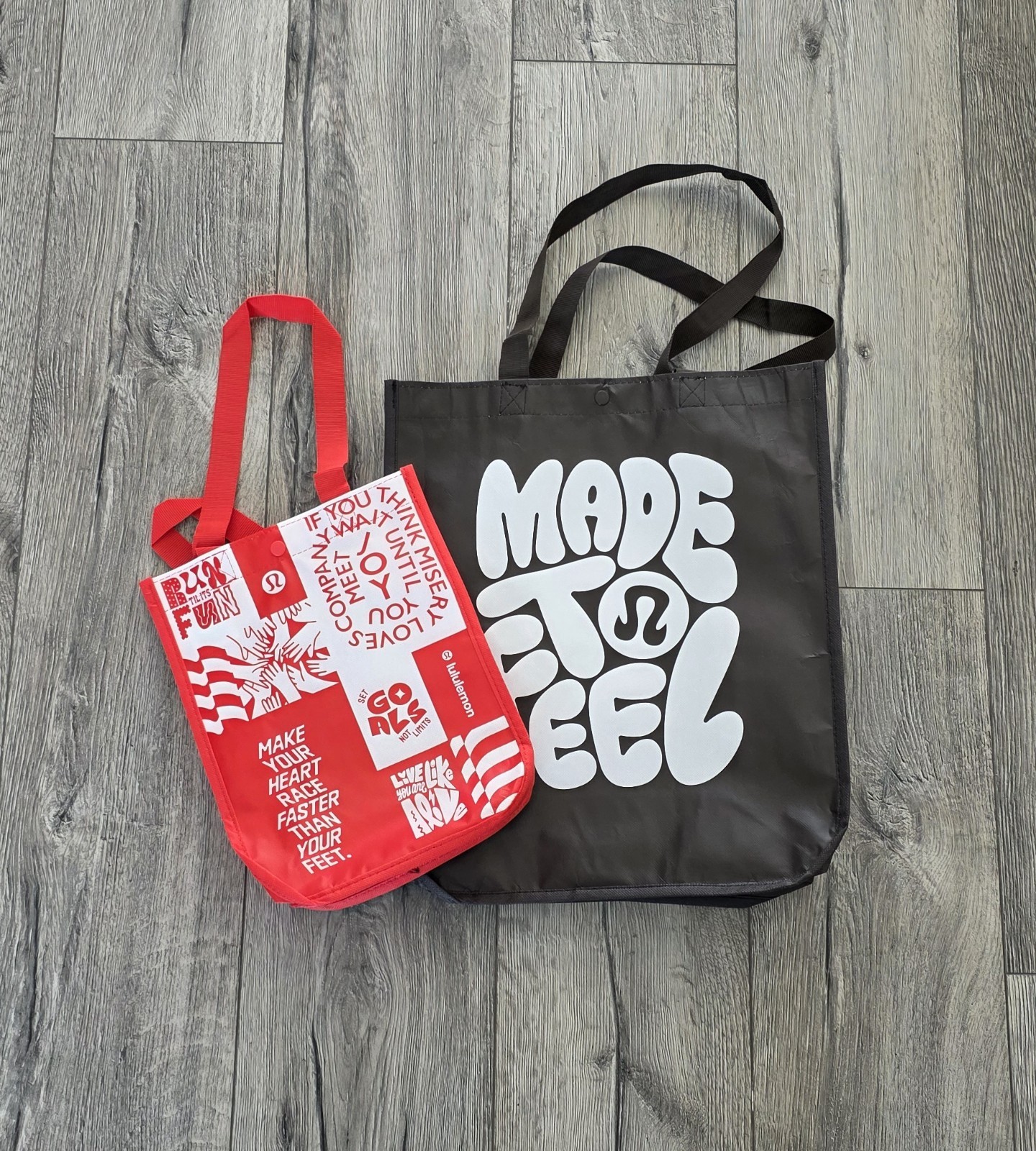Lululemon Lot 2 Reusable Totes Bags, Small And Large NEW 2026 Beach Gym