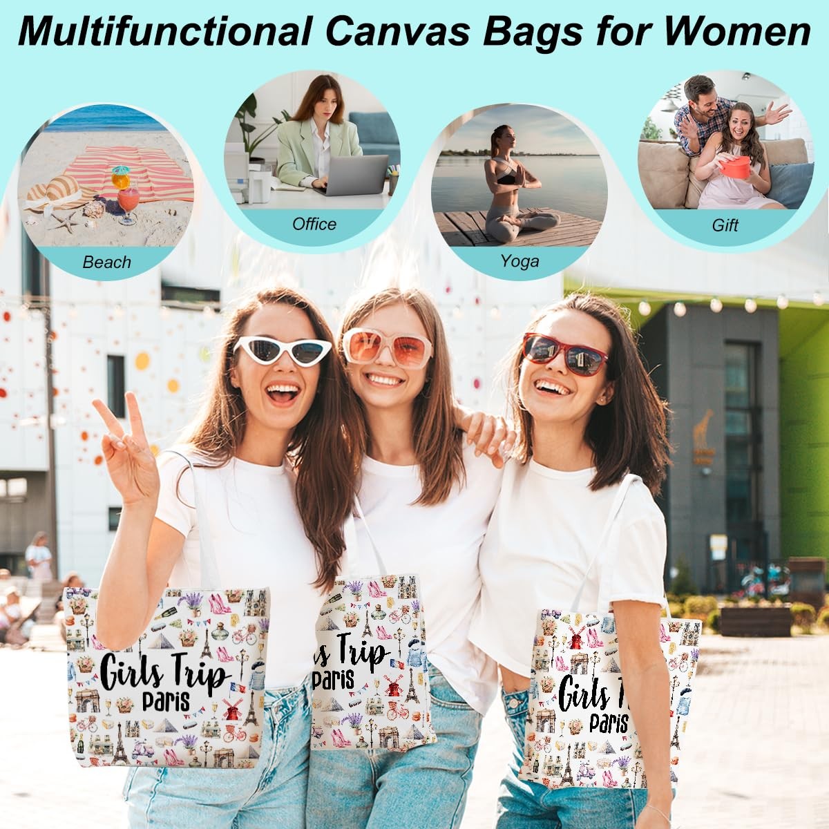 Paris Souvenirs France Paris Lover Gifts Girls Trip Gifts Favors Canvas Tote …