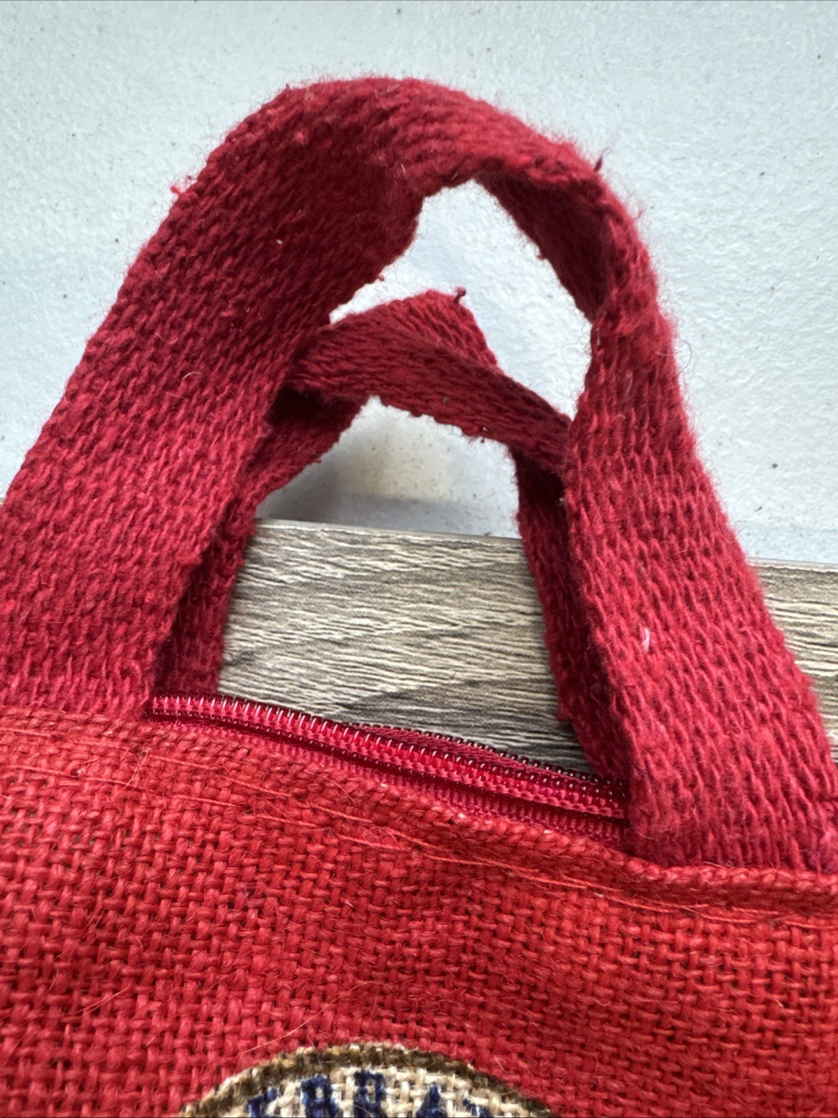 Royal Basmati Rice Burlap Tote Bag Handles Zipper Closure 20lb Size