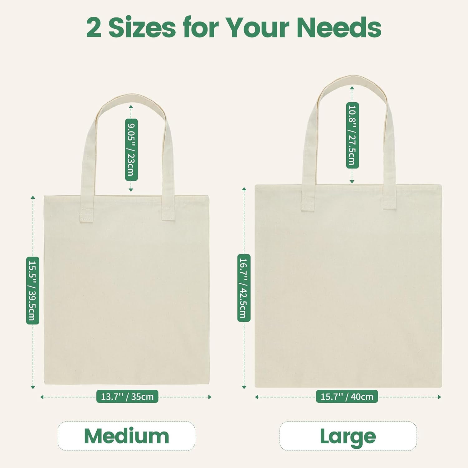 Carbrea 12 Pack Canvas Tote Bag – Lightweight Thin Tote Bags Bulk Blank Shopping
