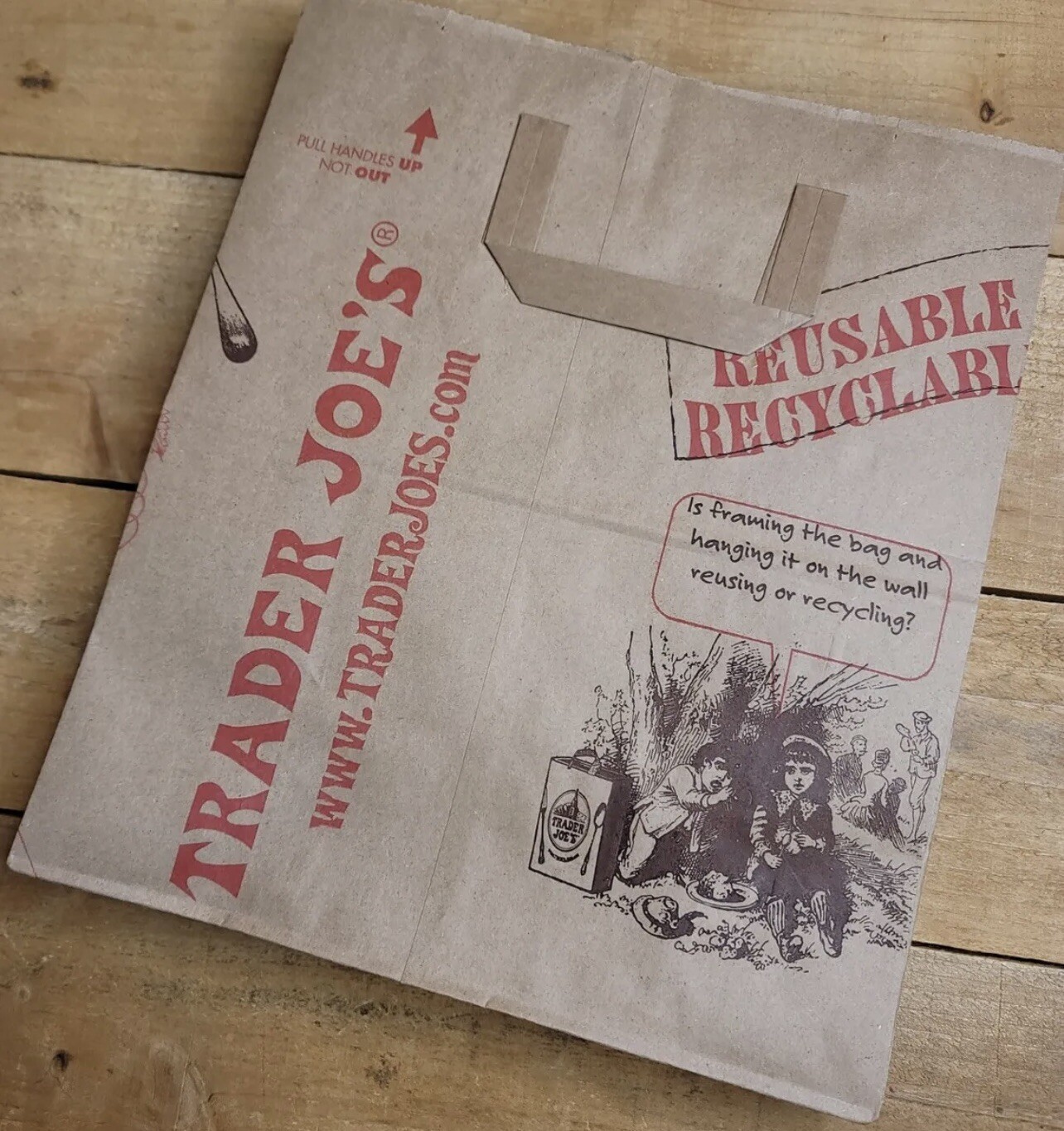 10-Count Trader Joe’s Brown Paper Grocery Shopping Bag BRAND NEW