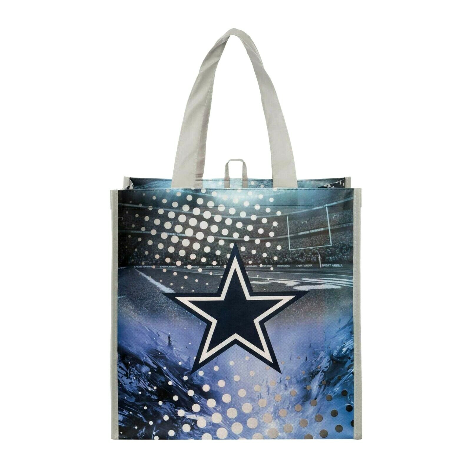 Dallas Cowboys Eco Reusable Shopping Tote Bag set of 4 double handles Logo new