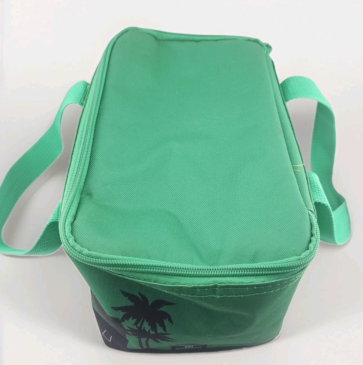 Trader Joes Mini Tote Insulated Lunch Box Bag Teal Blue/Green Cooler