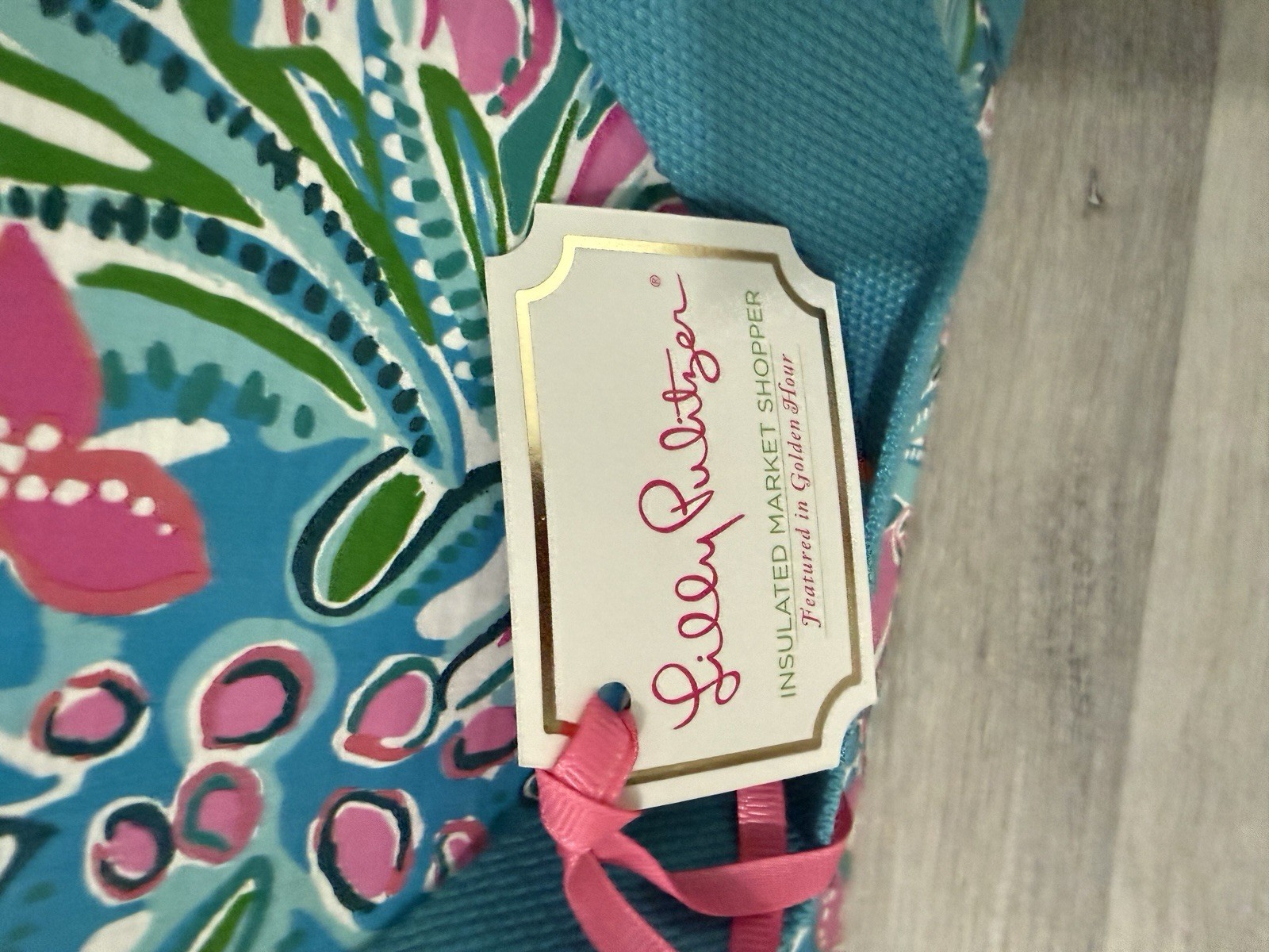 Lilly Pulitzer Insulated Market Shopper Reusable Grocery Thermal Tote Bag NWT
