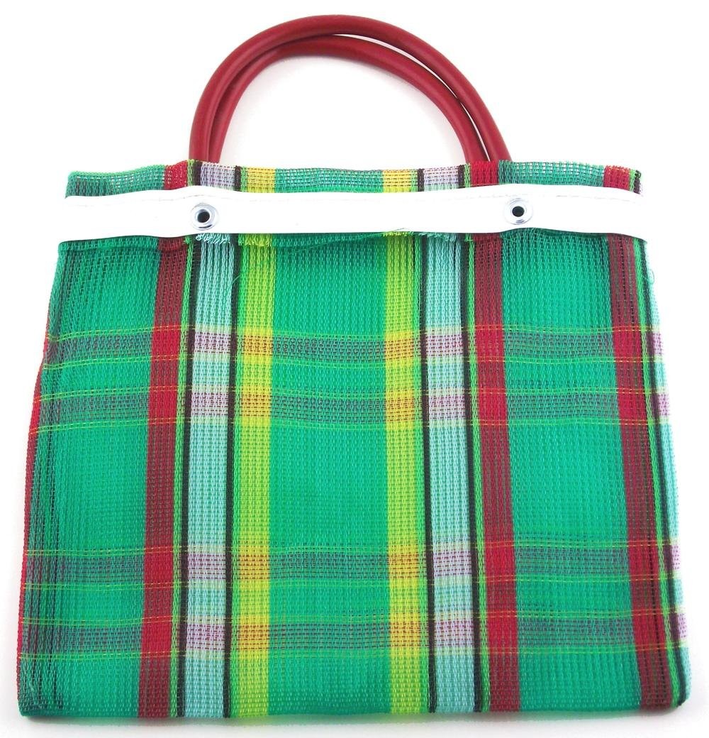 24 Pcs Small Mexican Tote Mercado Bags 7.5 inch by 7.5 inch, Assorted Colors …