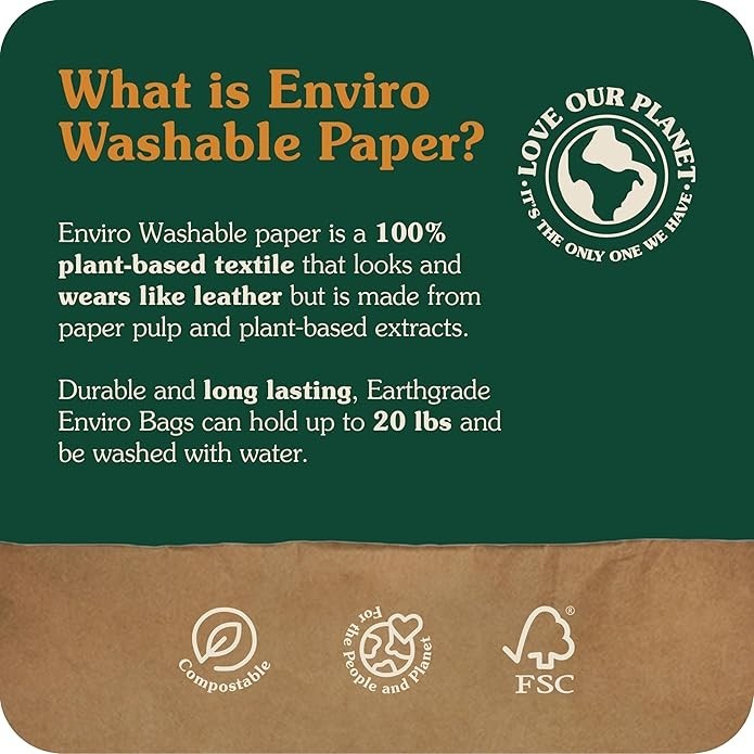 Reusable Grocery Bag – Sustainable Washable Paper Tote, Medium