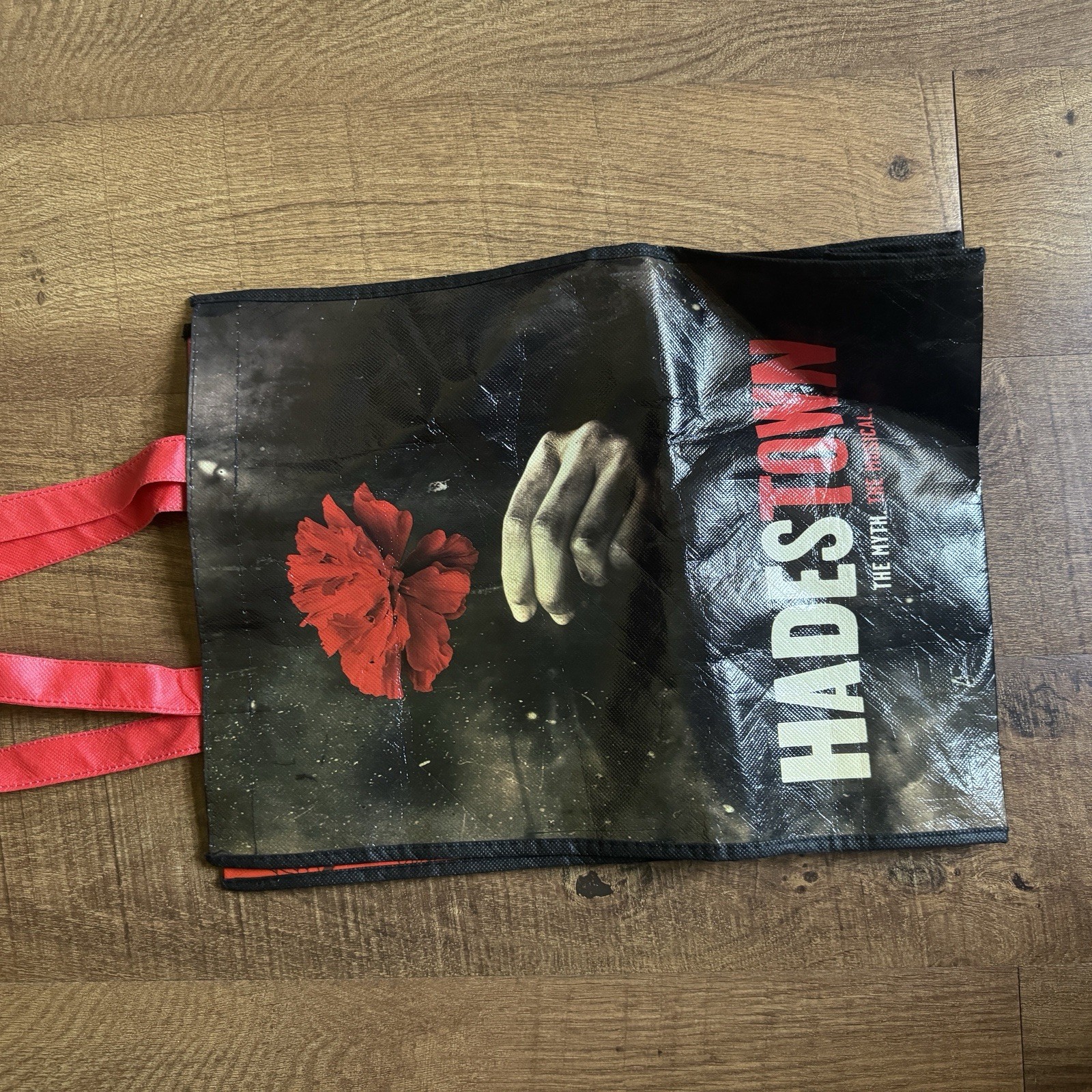 Hadestown Broadway Musical Reusable Grocery Tote Bag + Single Pin Orpheus